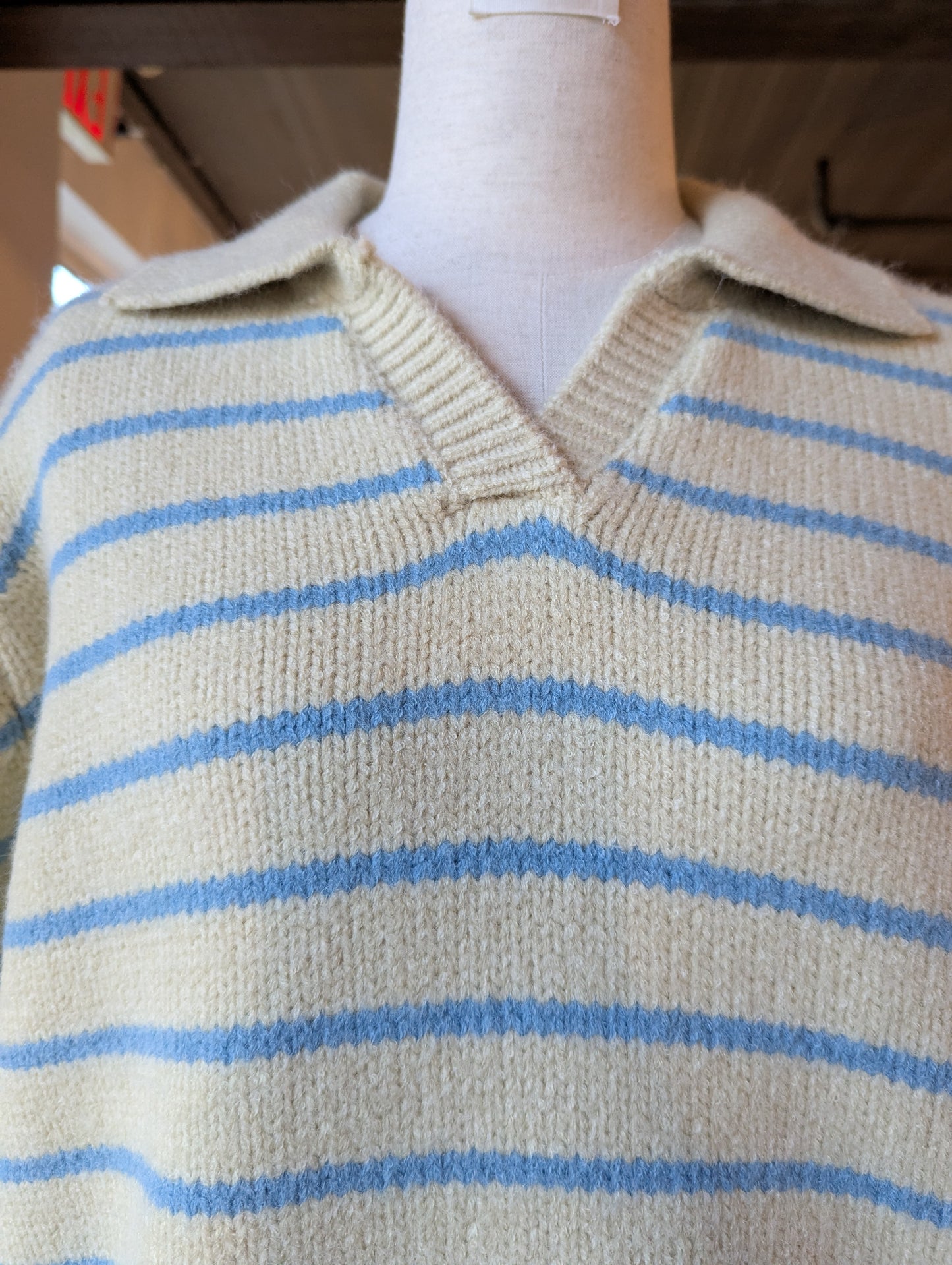 Striped Collar Sweater