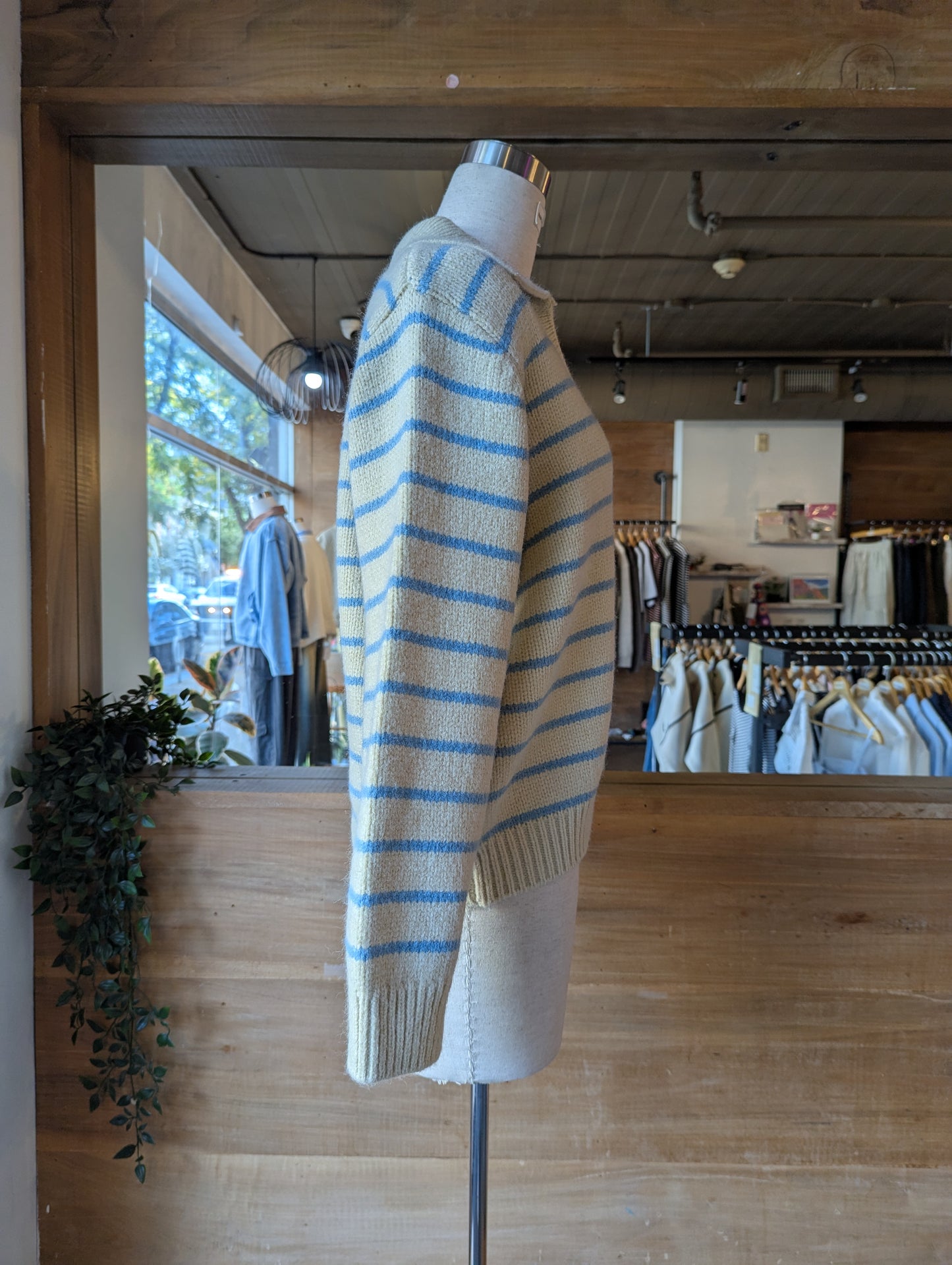 Striped Collar Sweater