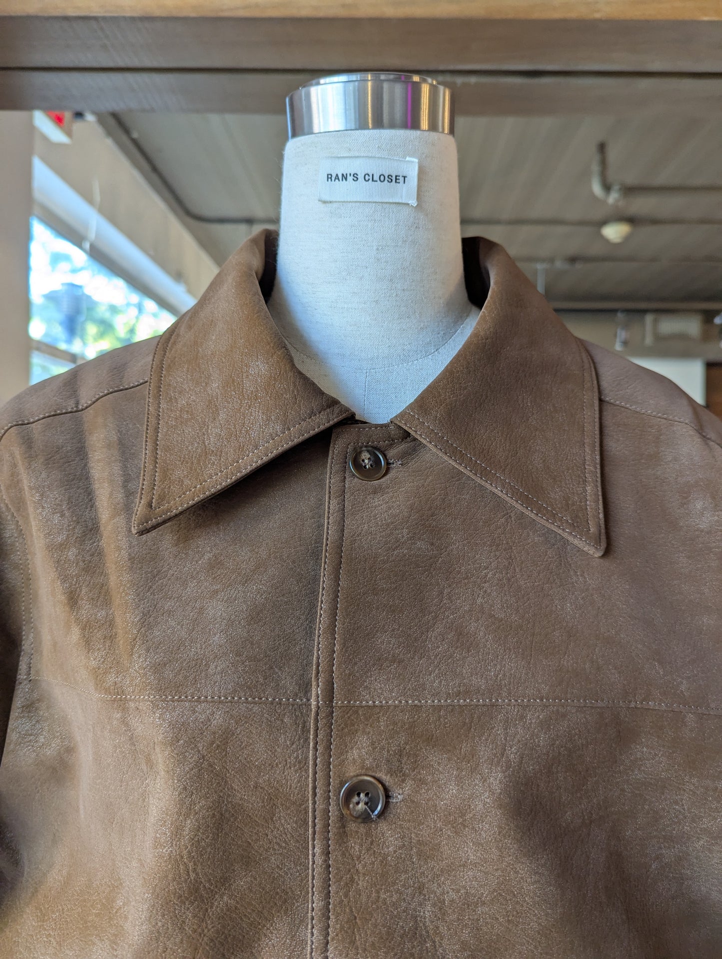 Button Up Vegan Suede Jacket