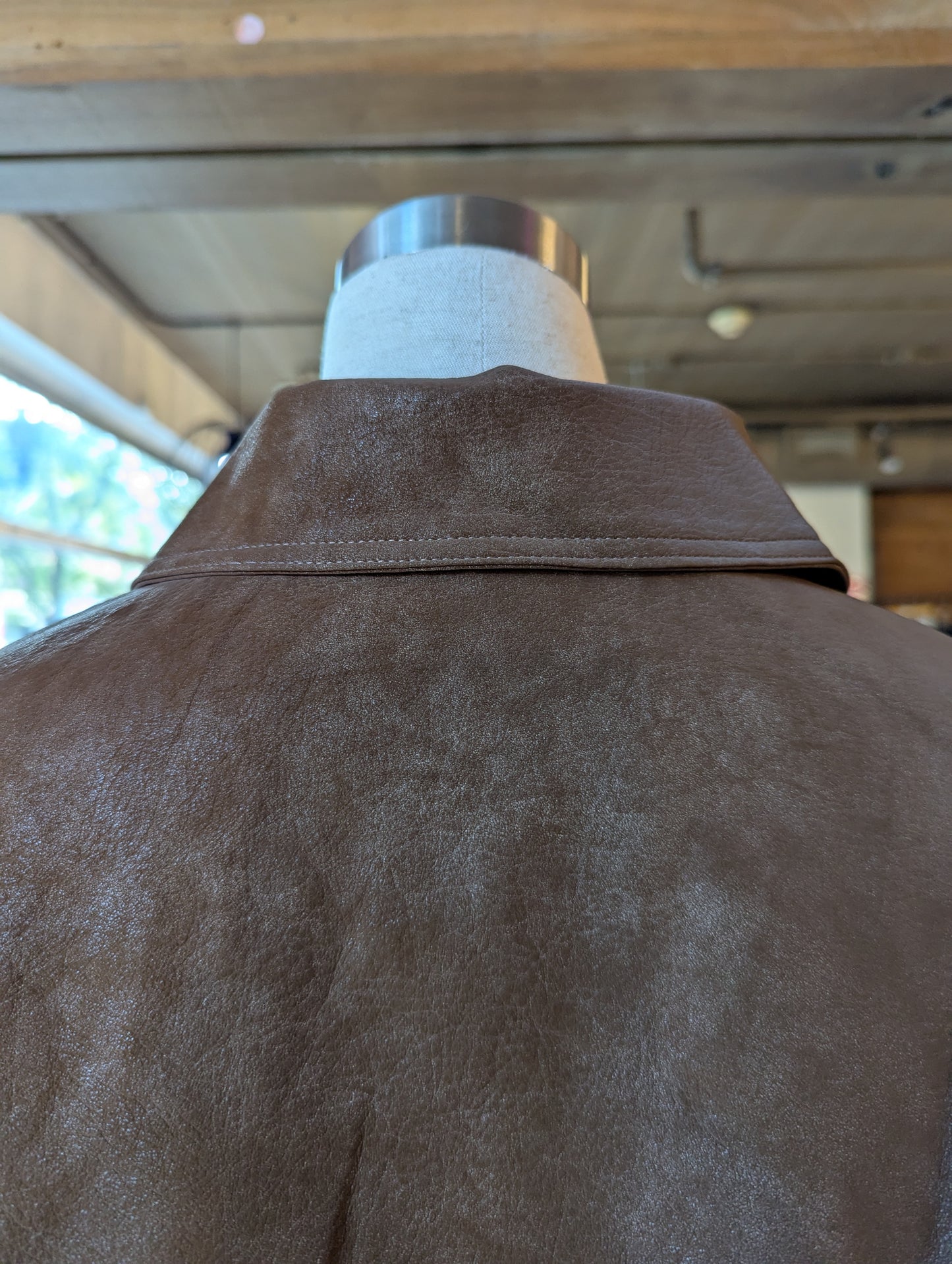 Button Up Vegan Suede Jacket