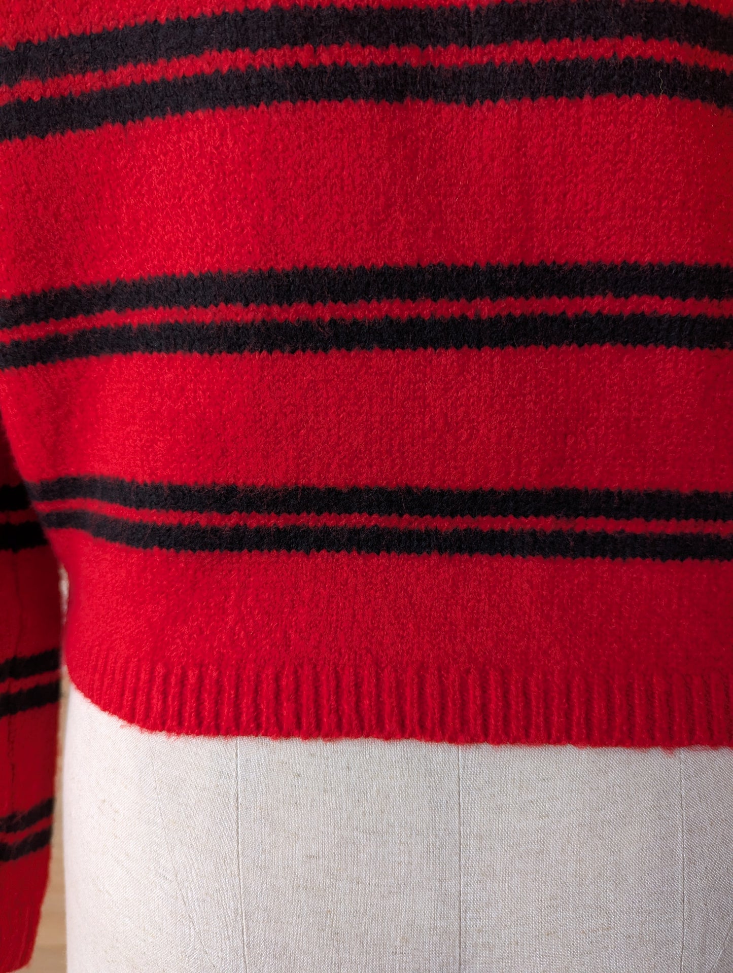 Striped Cardigan with Gold Buttons