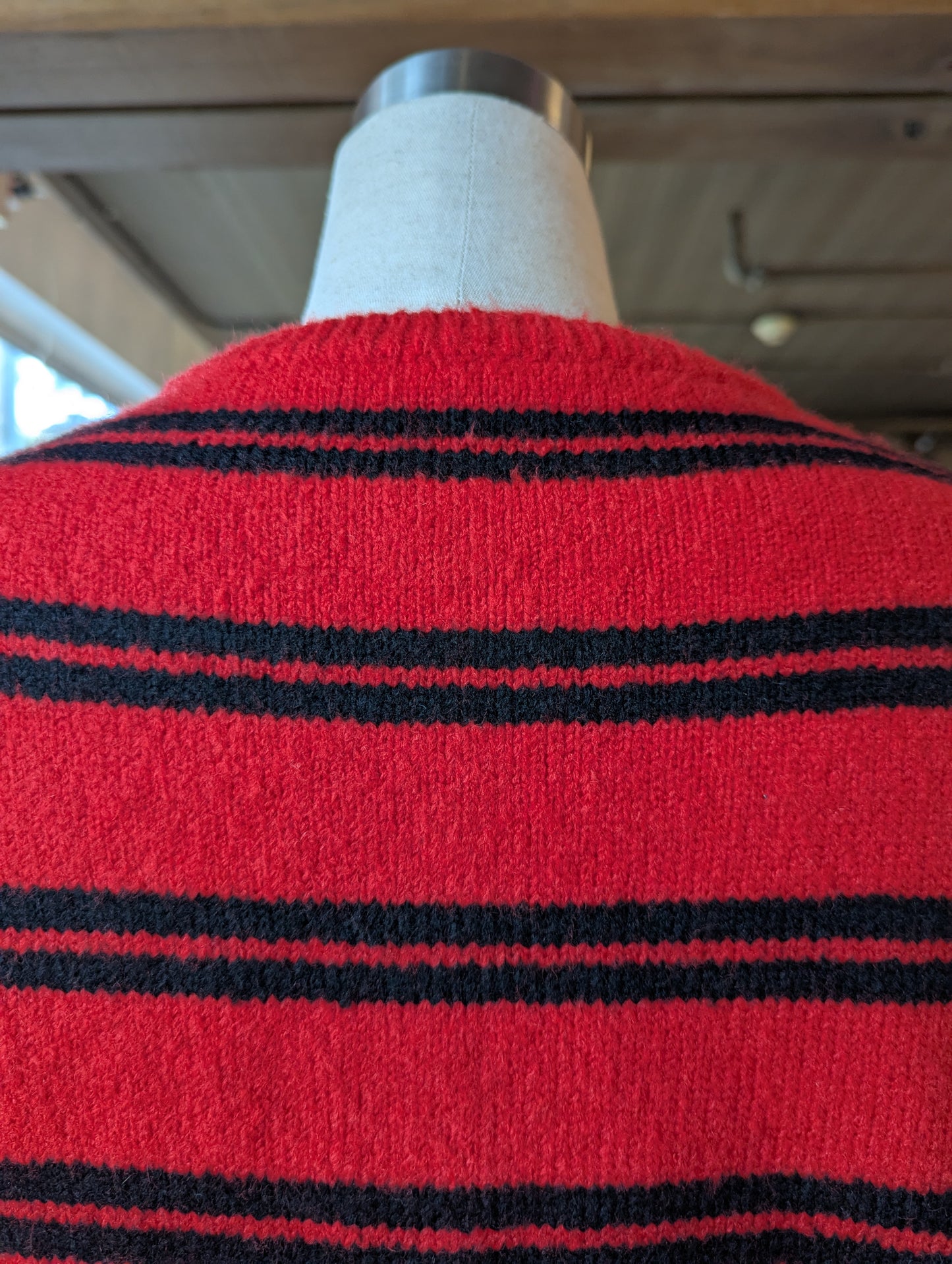 Striped Cardigan with Gold Buttons