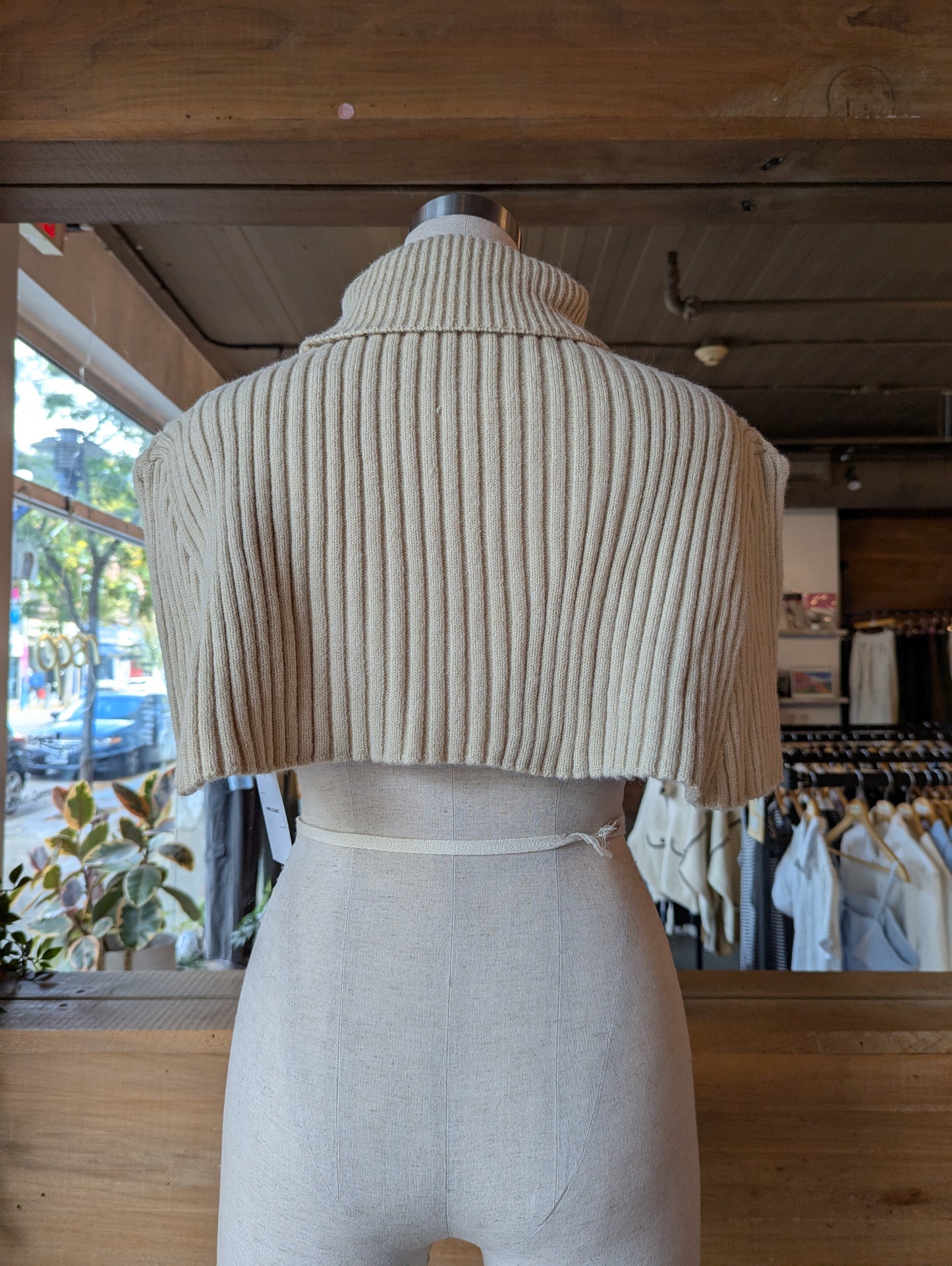 Turtle Neck Sleeveless Shrug