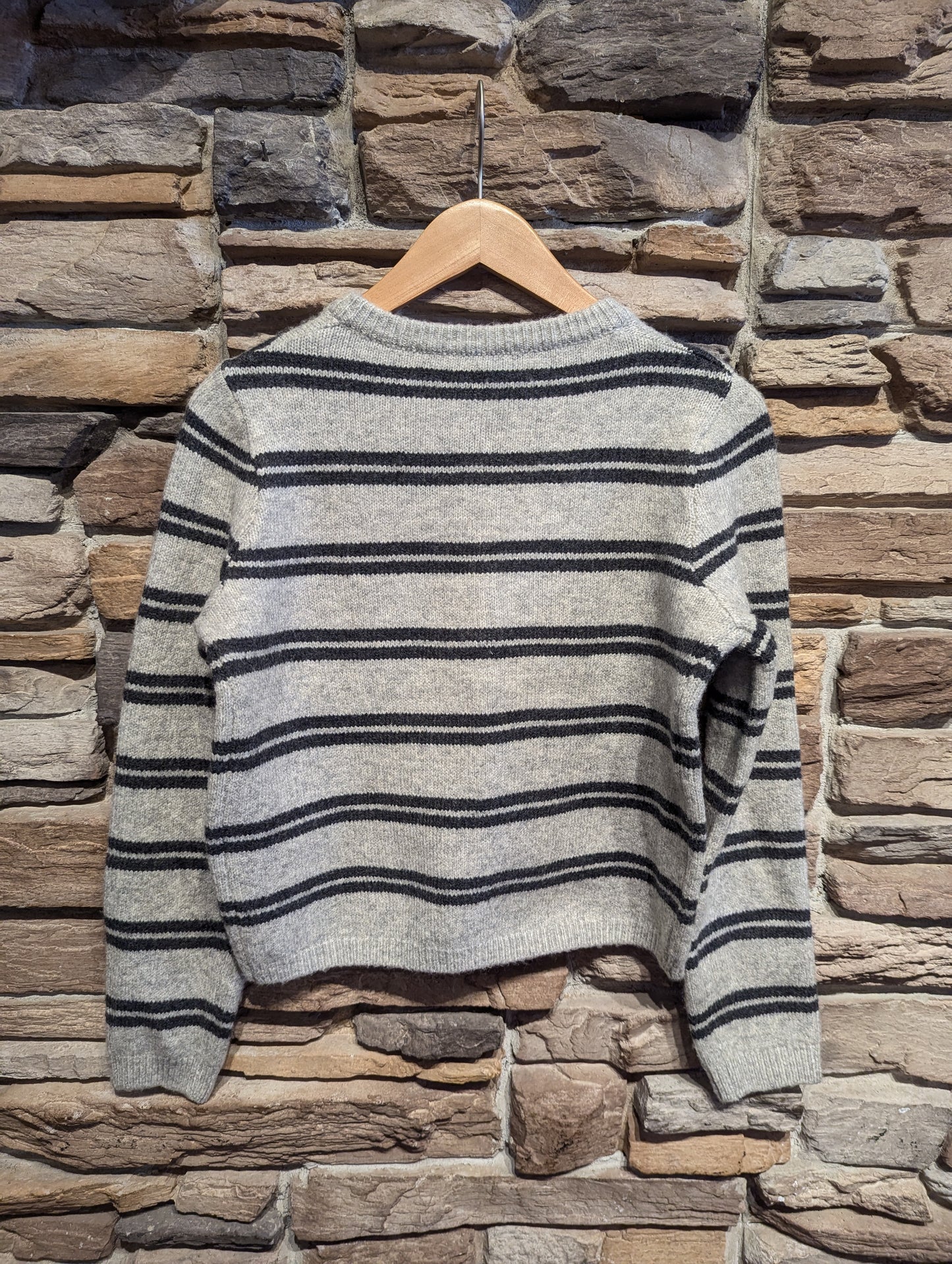 Striped Cardigan with Gold Buttons