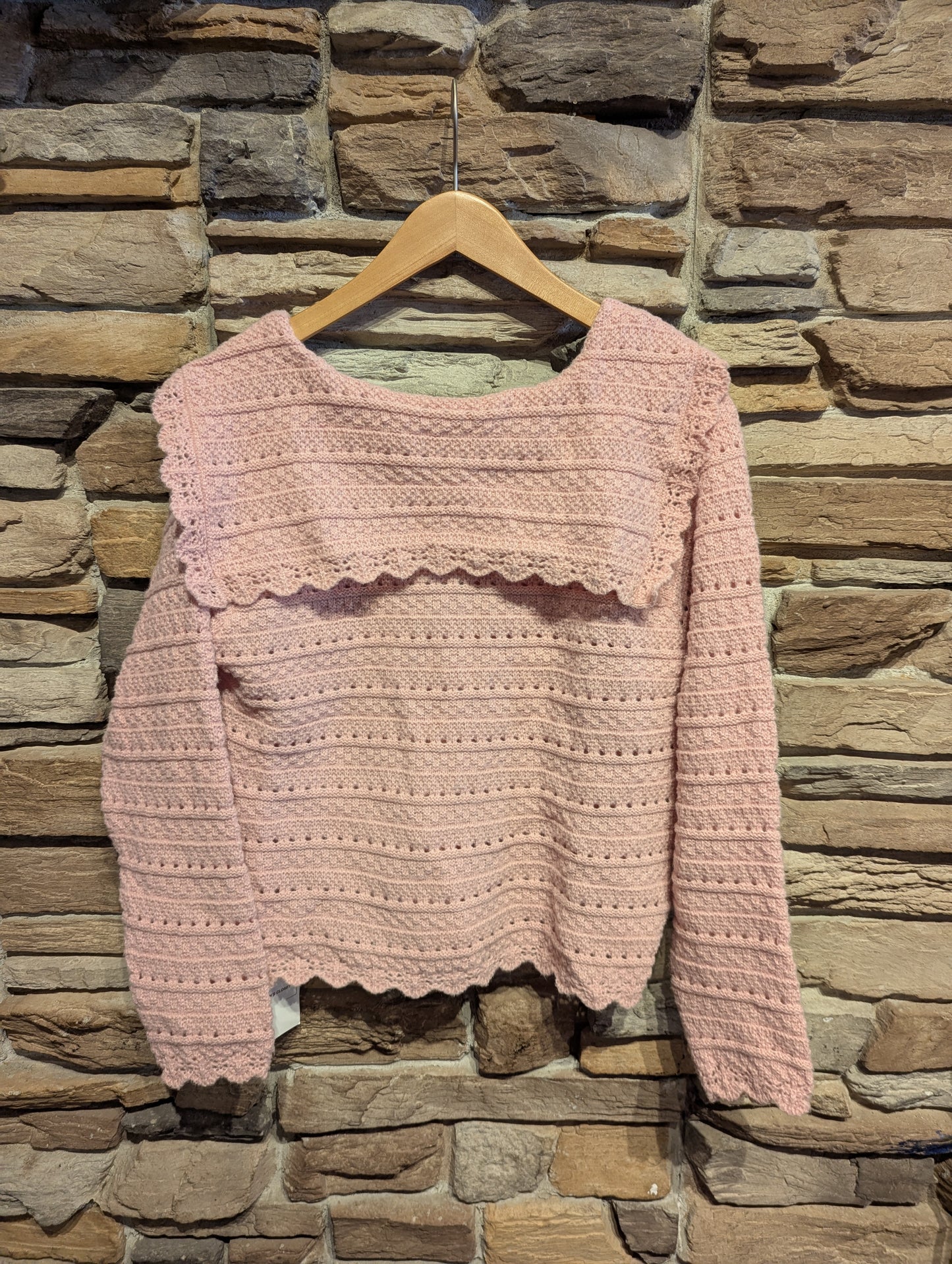 Oversized Collar Crochet Cardigan