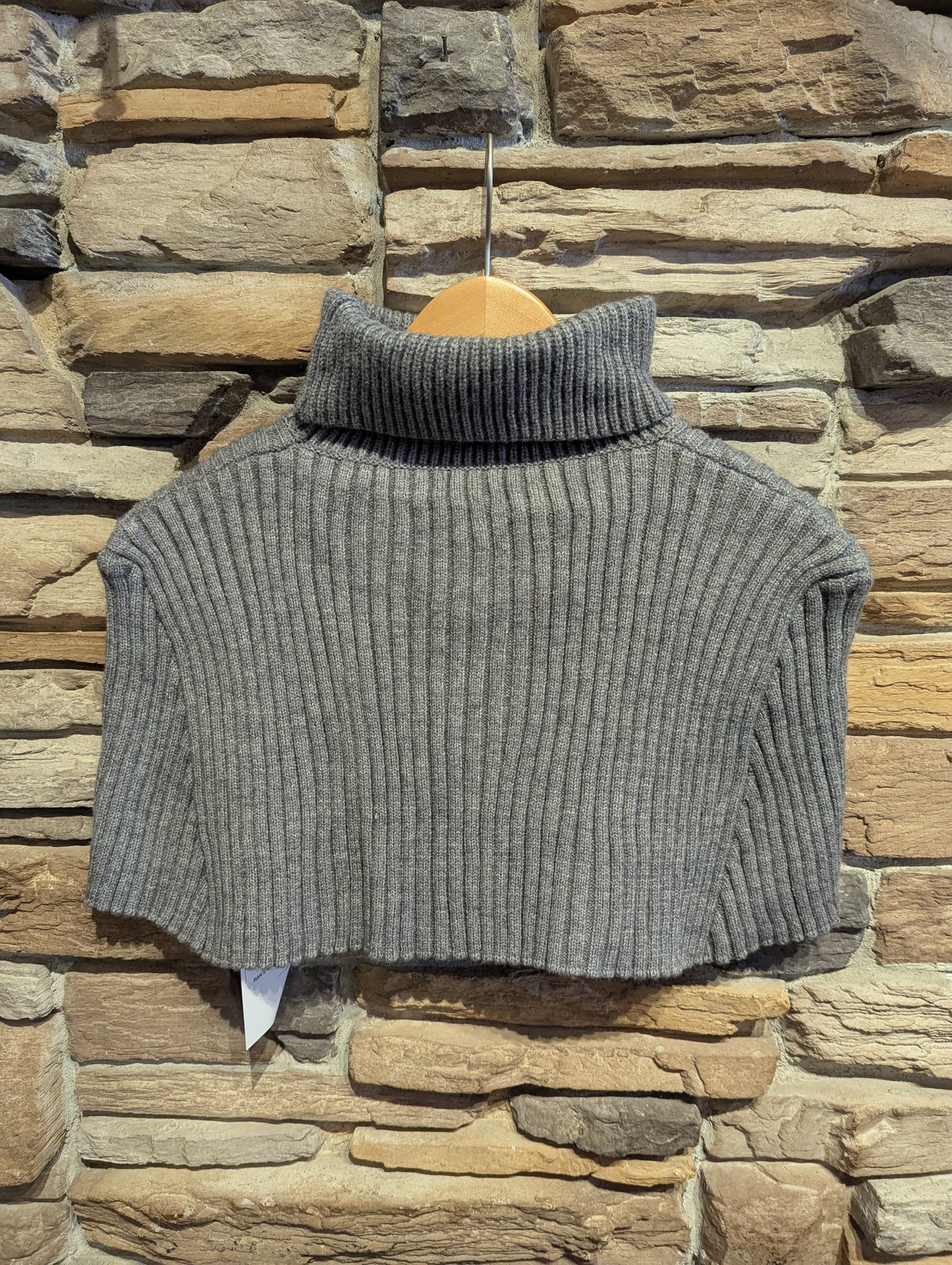 Turtle Neck Sleeveless Shrug