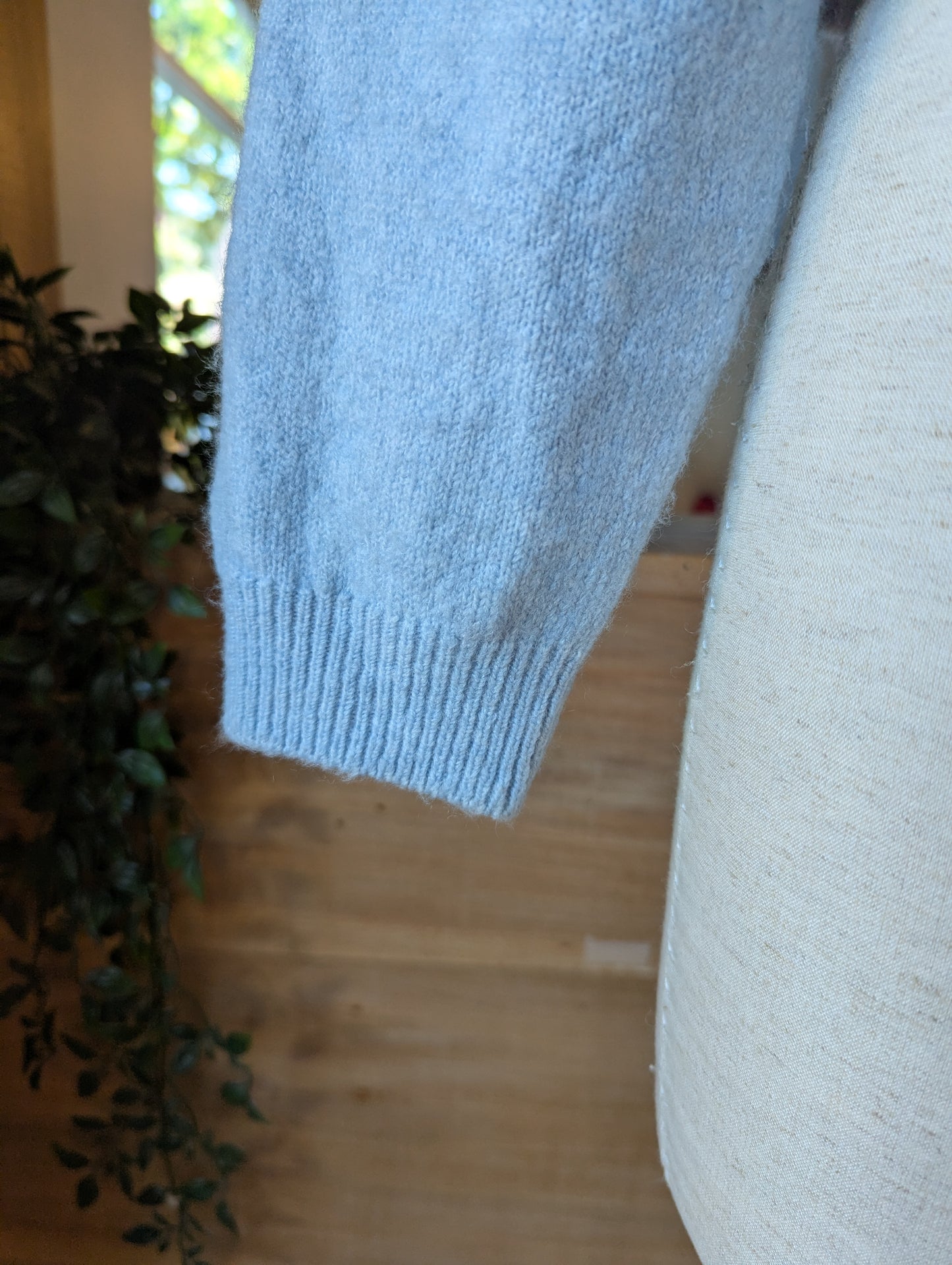 Cropped V-Neck Sweater