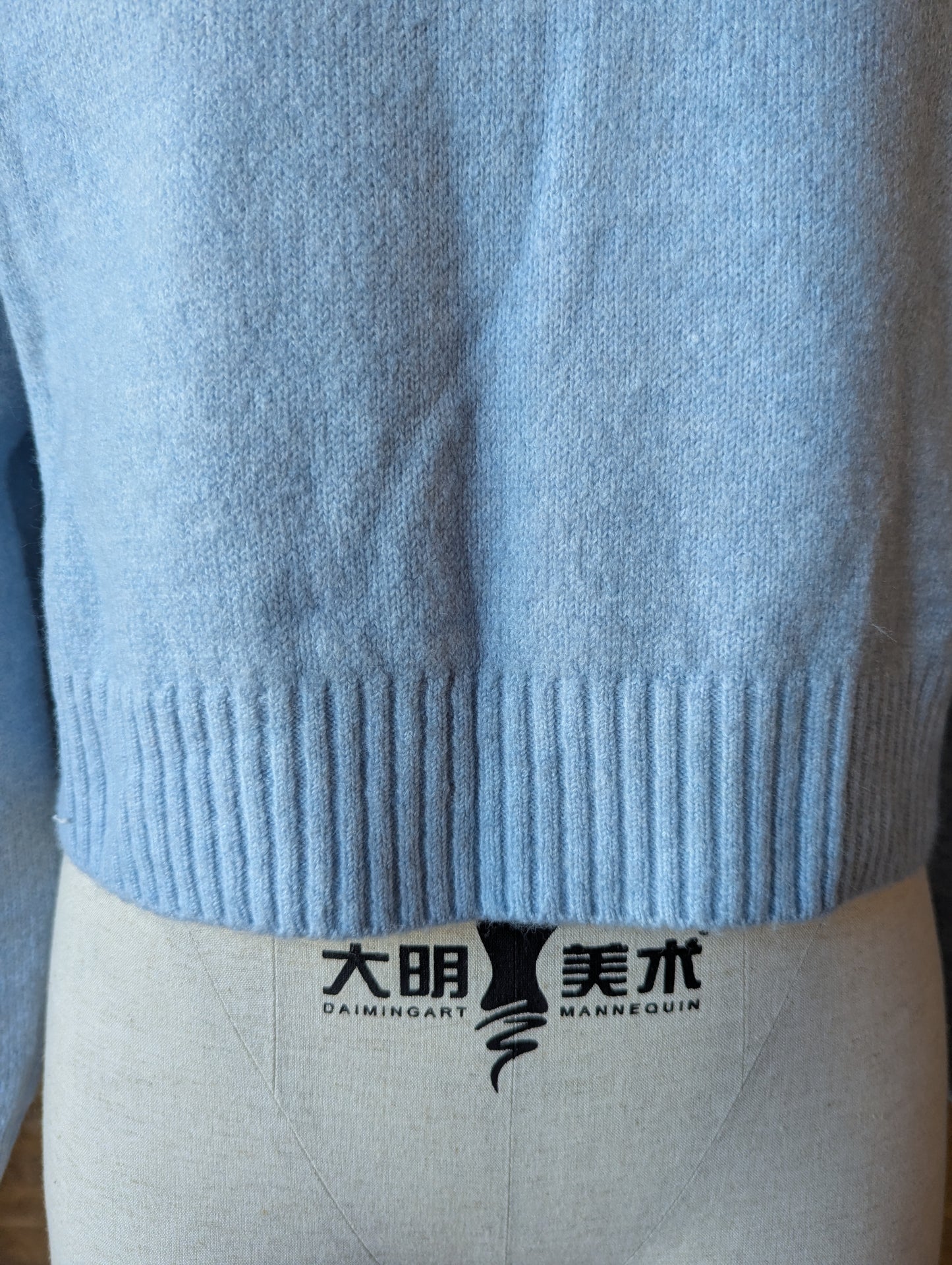 Cropped V-Neck Sweater