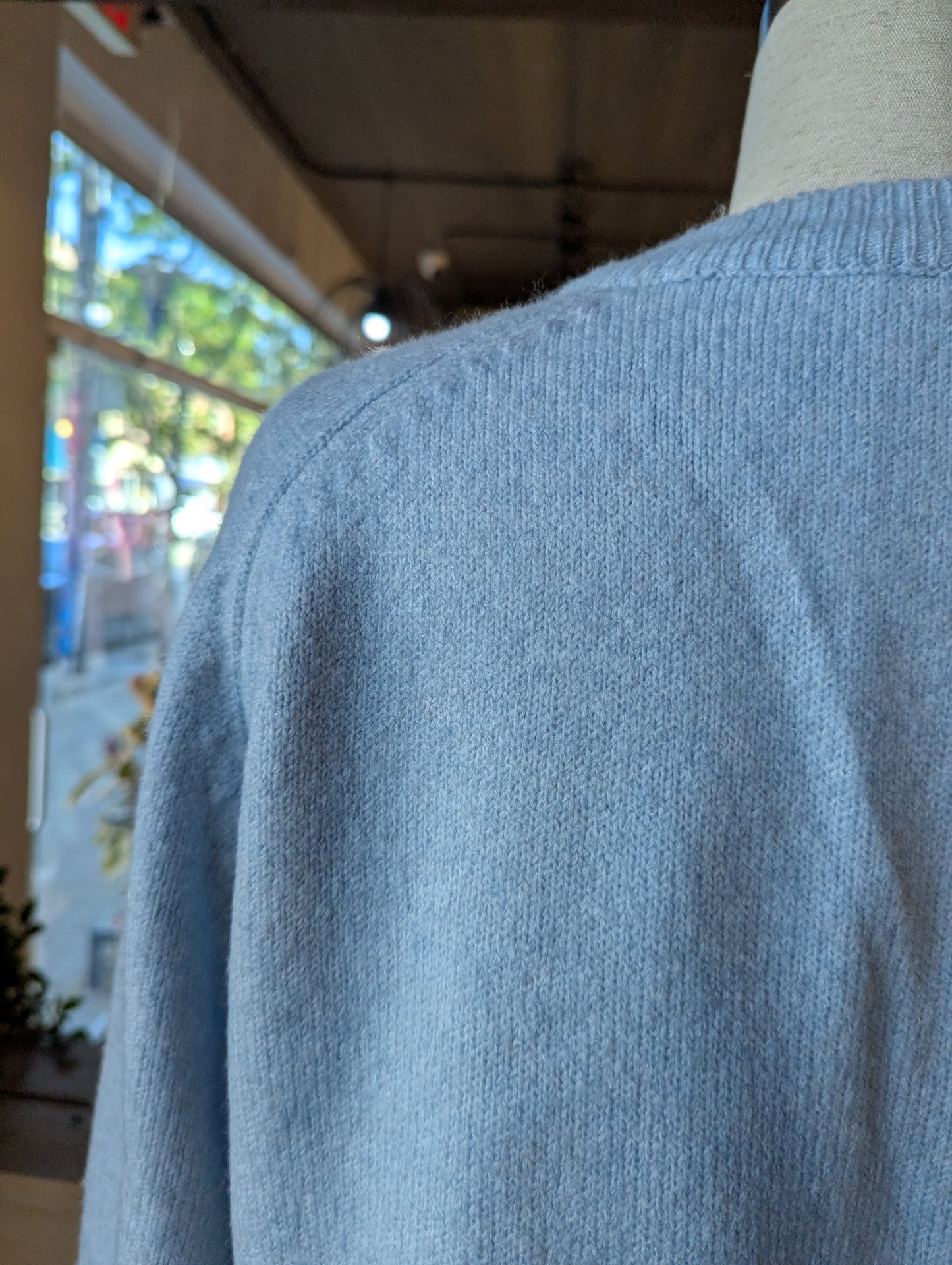 Cropped V-Neck Sweater