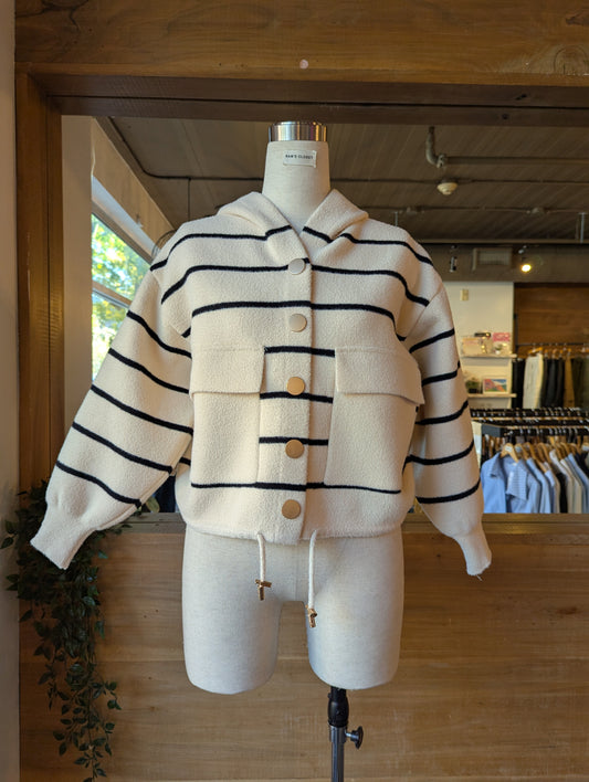 Striped Jacket with Hood