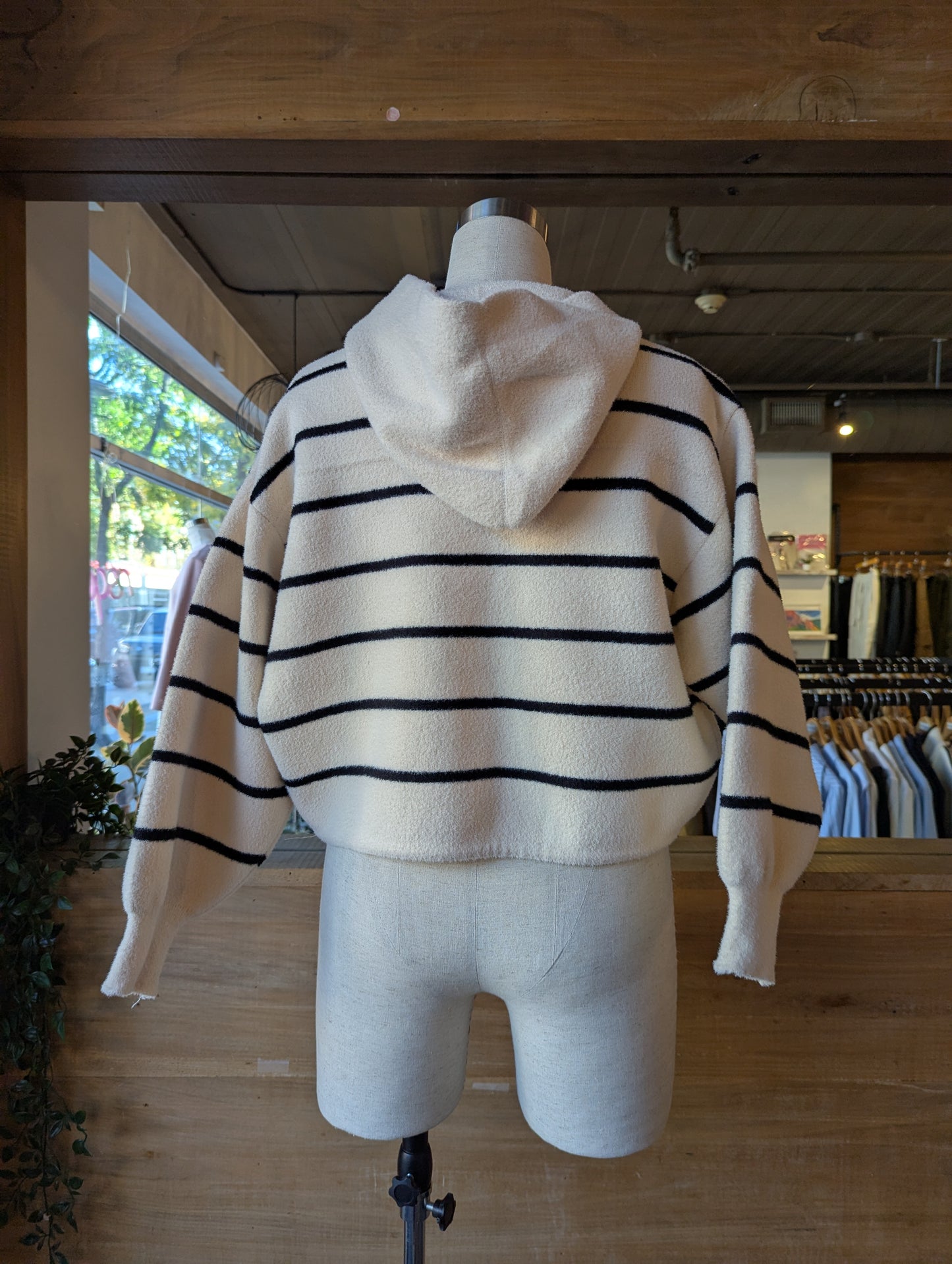 Striped Jacket with Hood