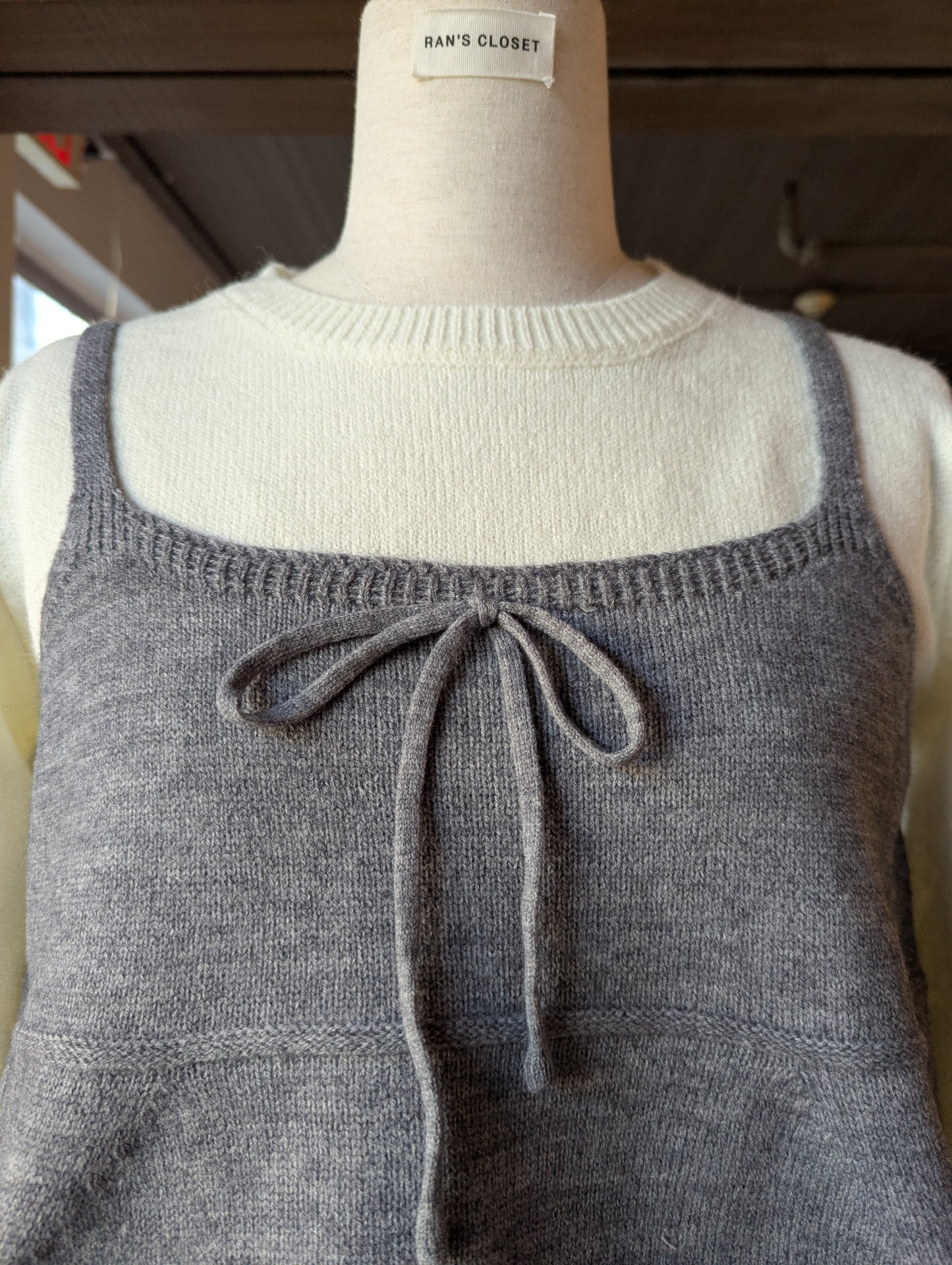 Cropped Tank Top and Sweater Set