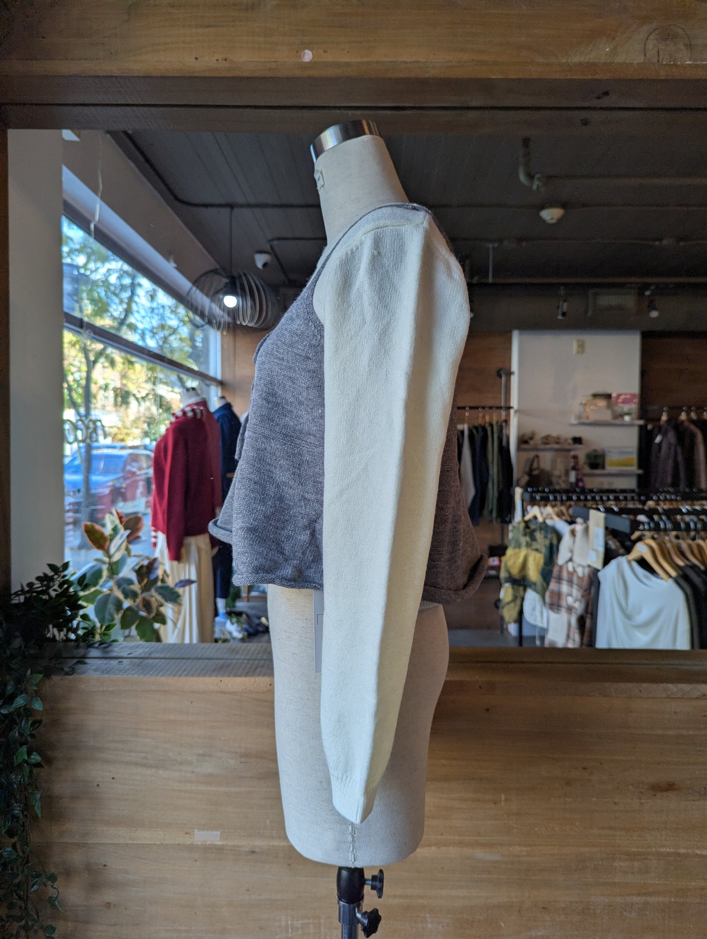 Cropped Tank Top and Sweater Set