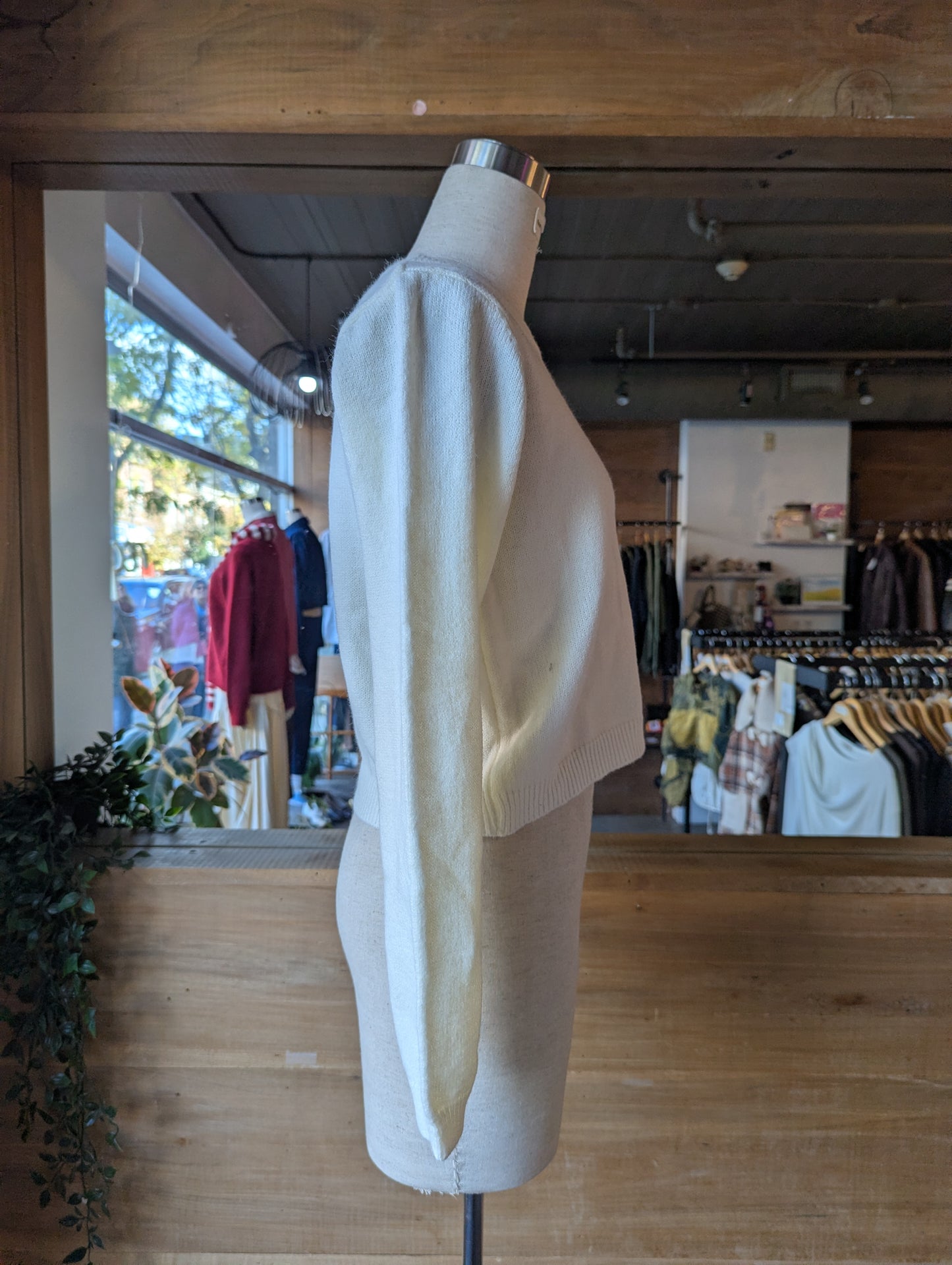 Cropped Tank Top and Sweater Set