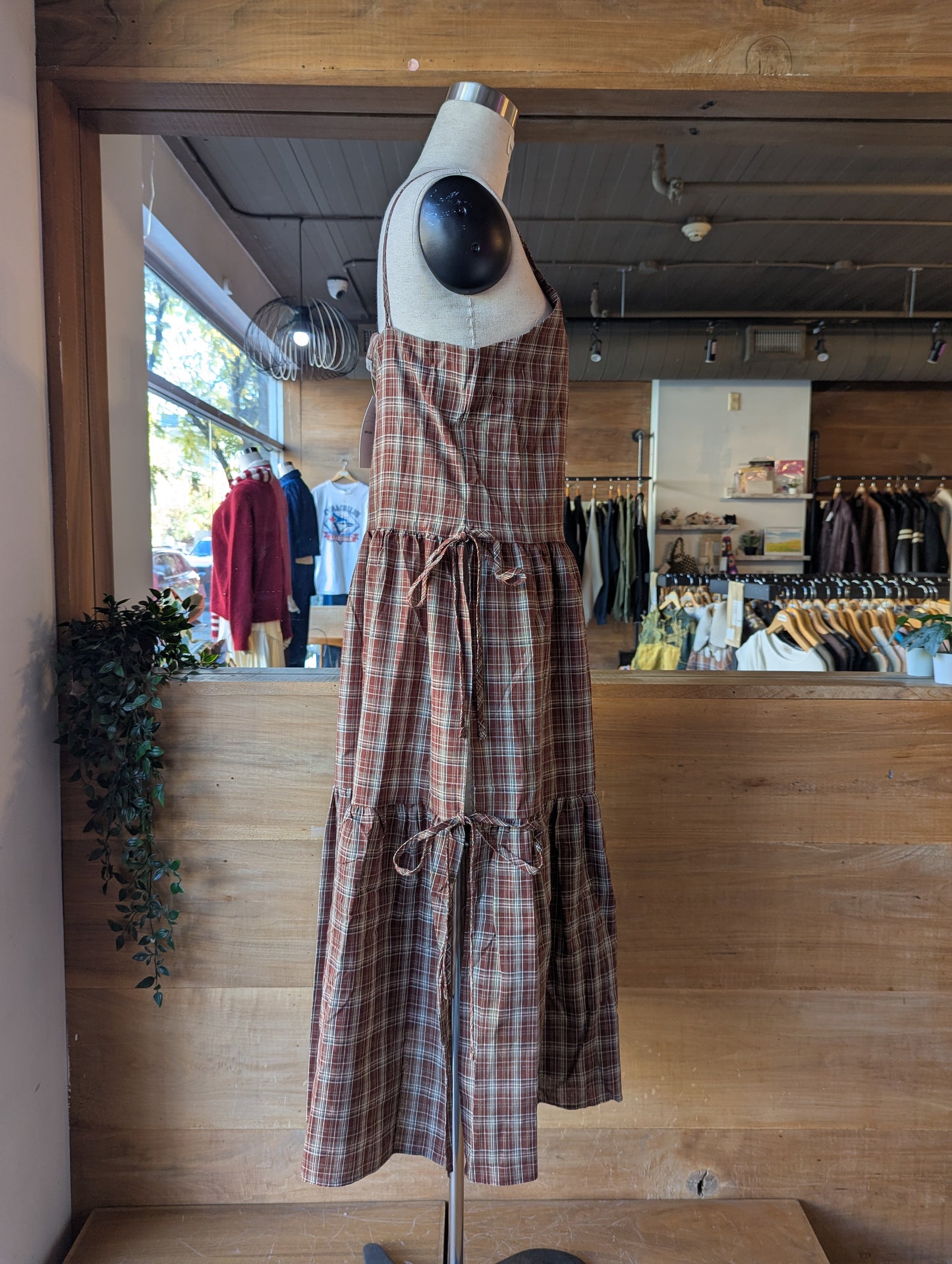 Plaid Apron Dress