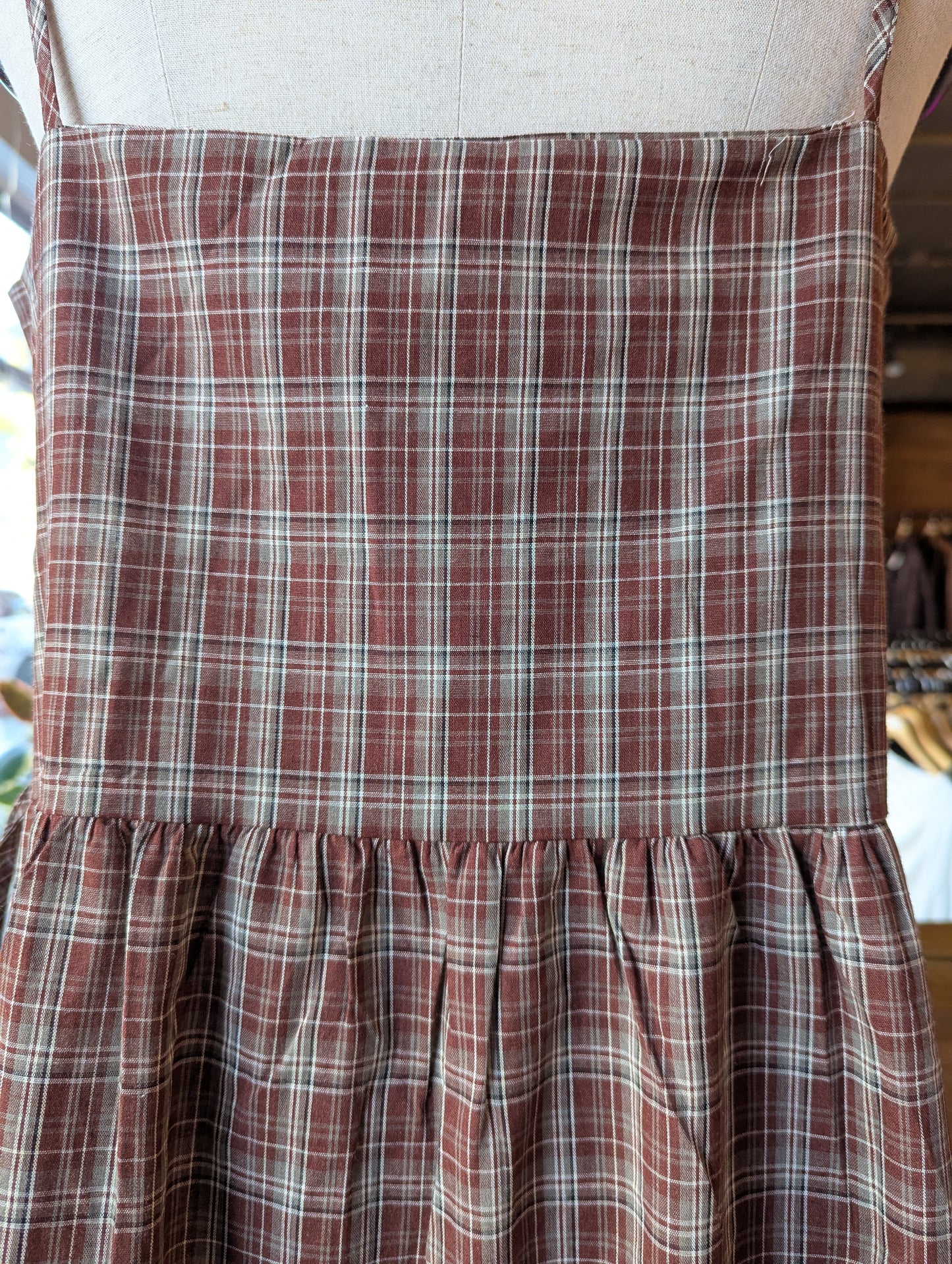 Plaid Apron Dress