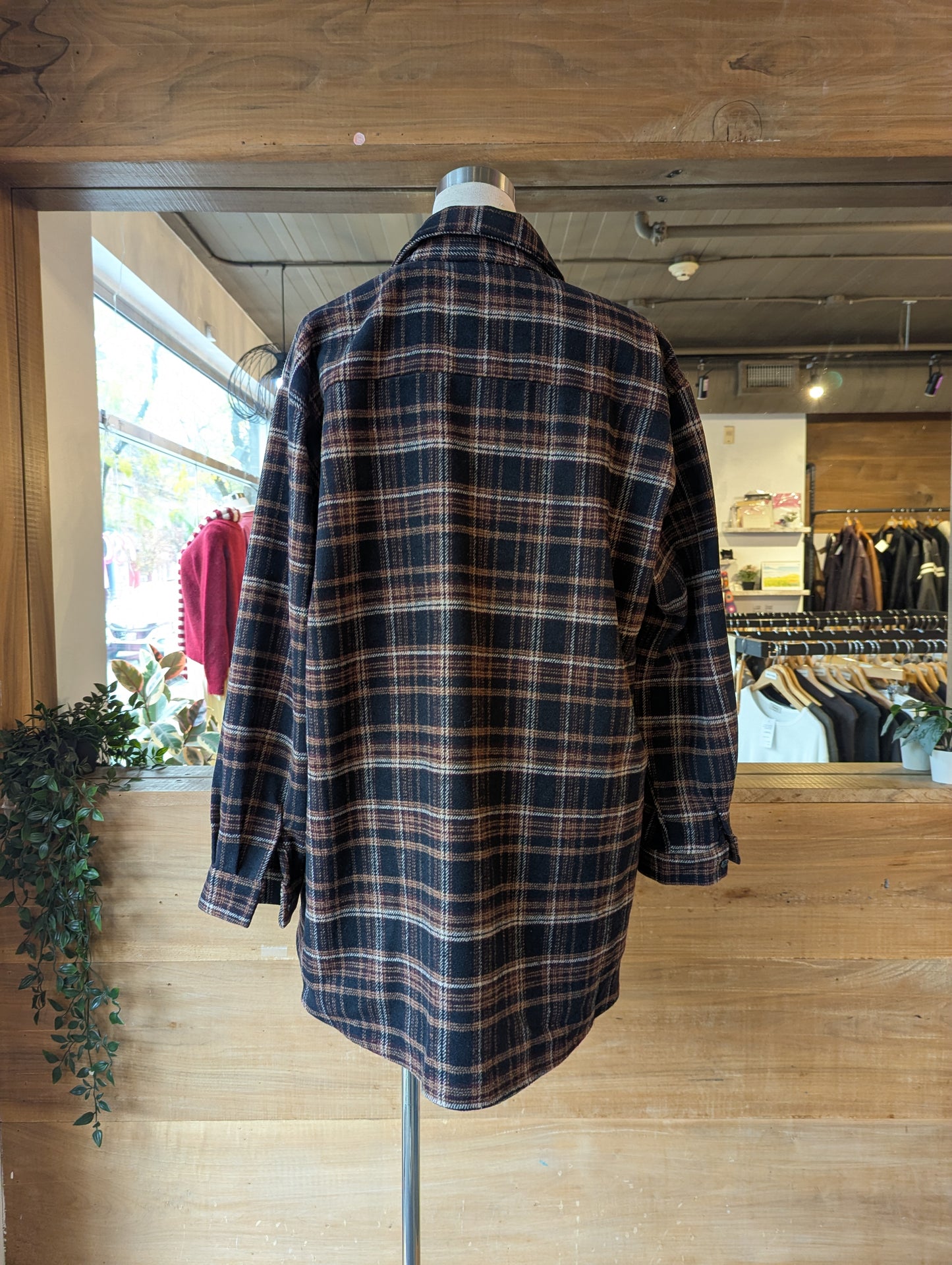 Flannel Dress with Wrap Skirt