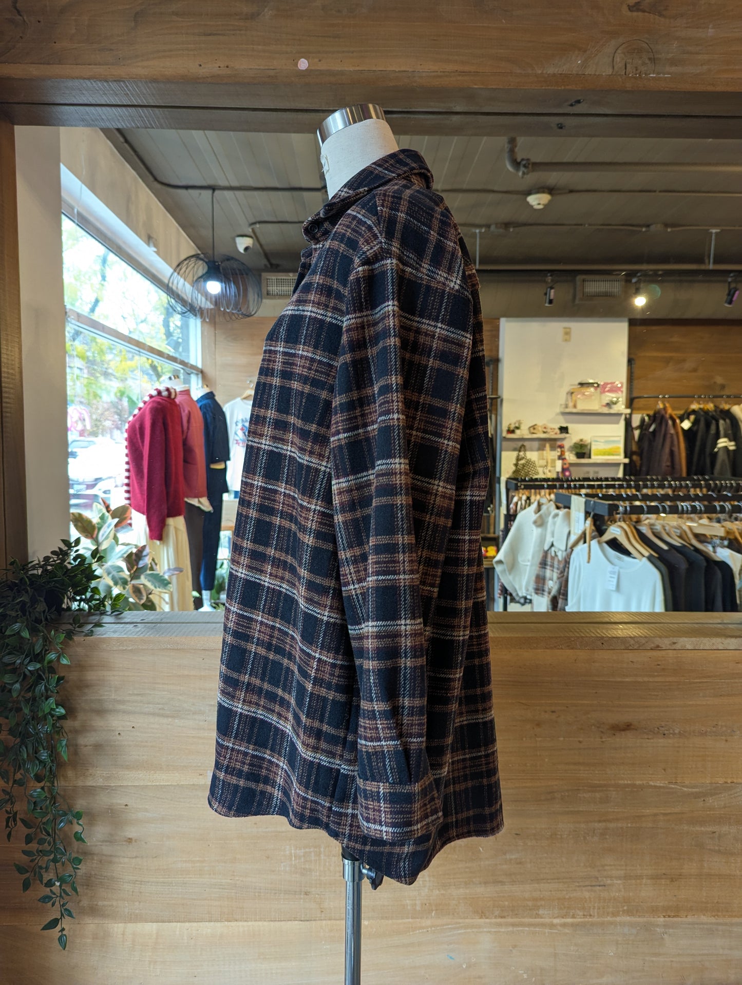 Flannel Dress with Wrap Skirt