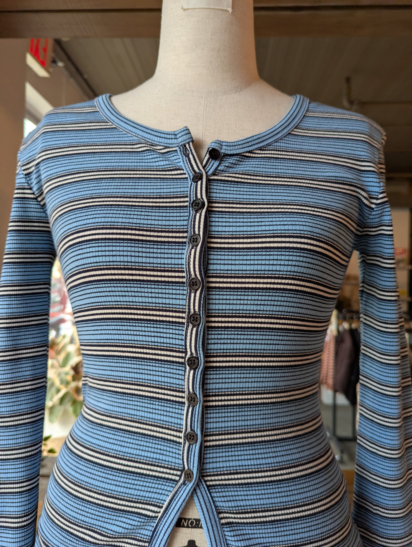 Striped Button Up Long Sleeve