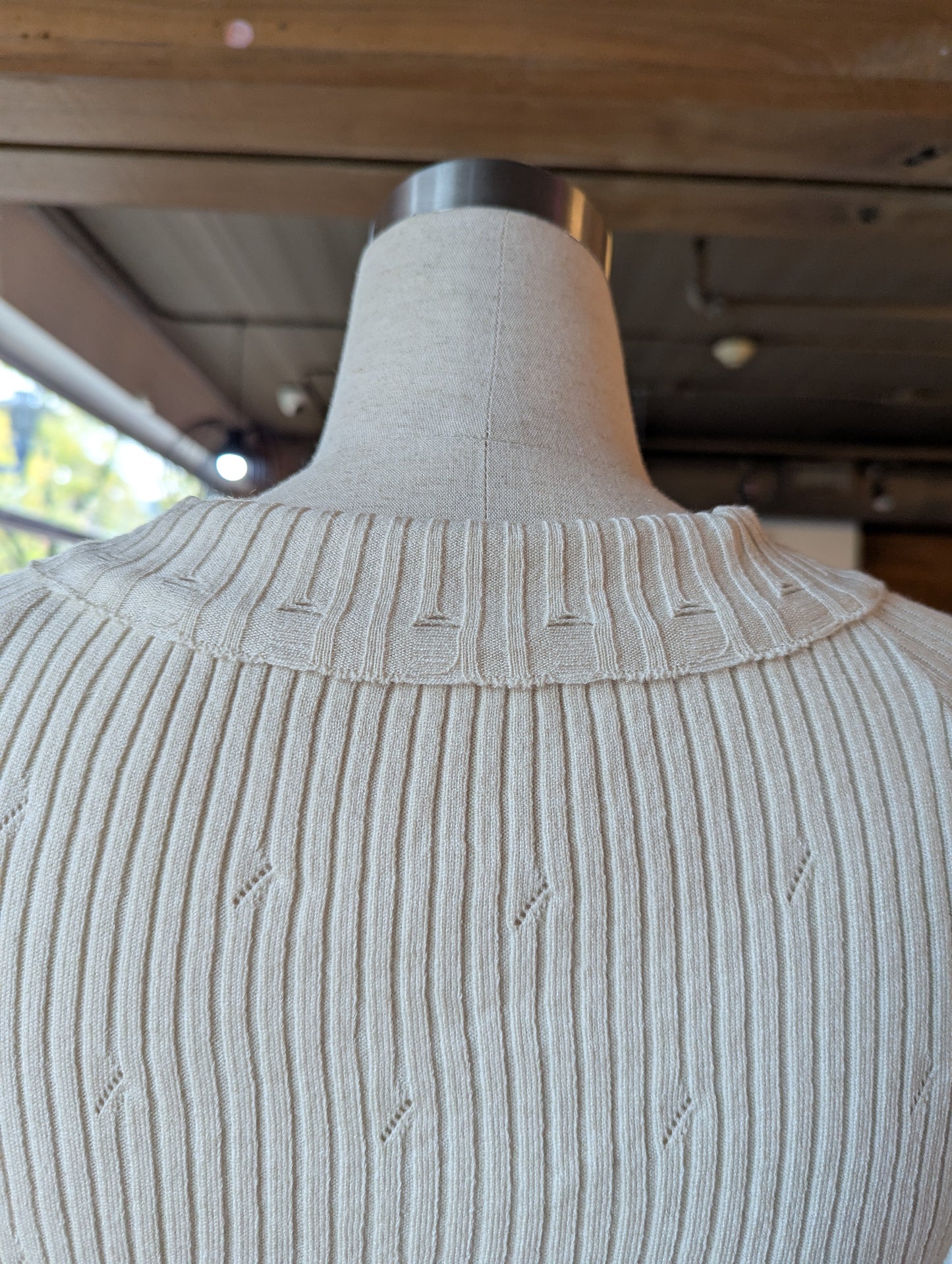 Lace Up Distressed Knit Top