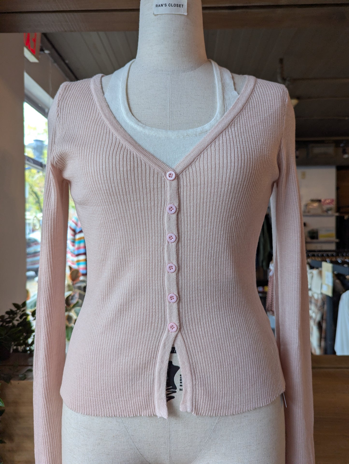 Double Layer Halter and Cardigan Top