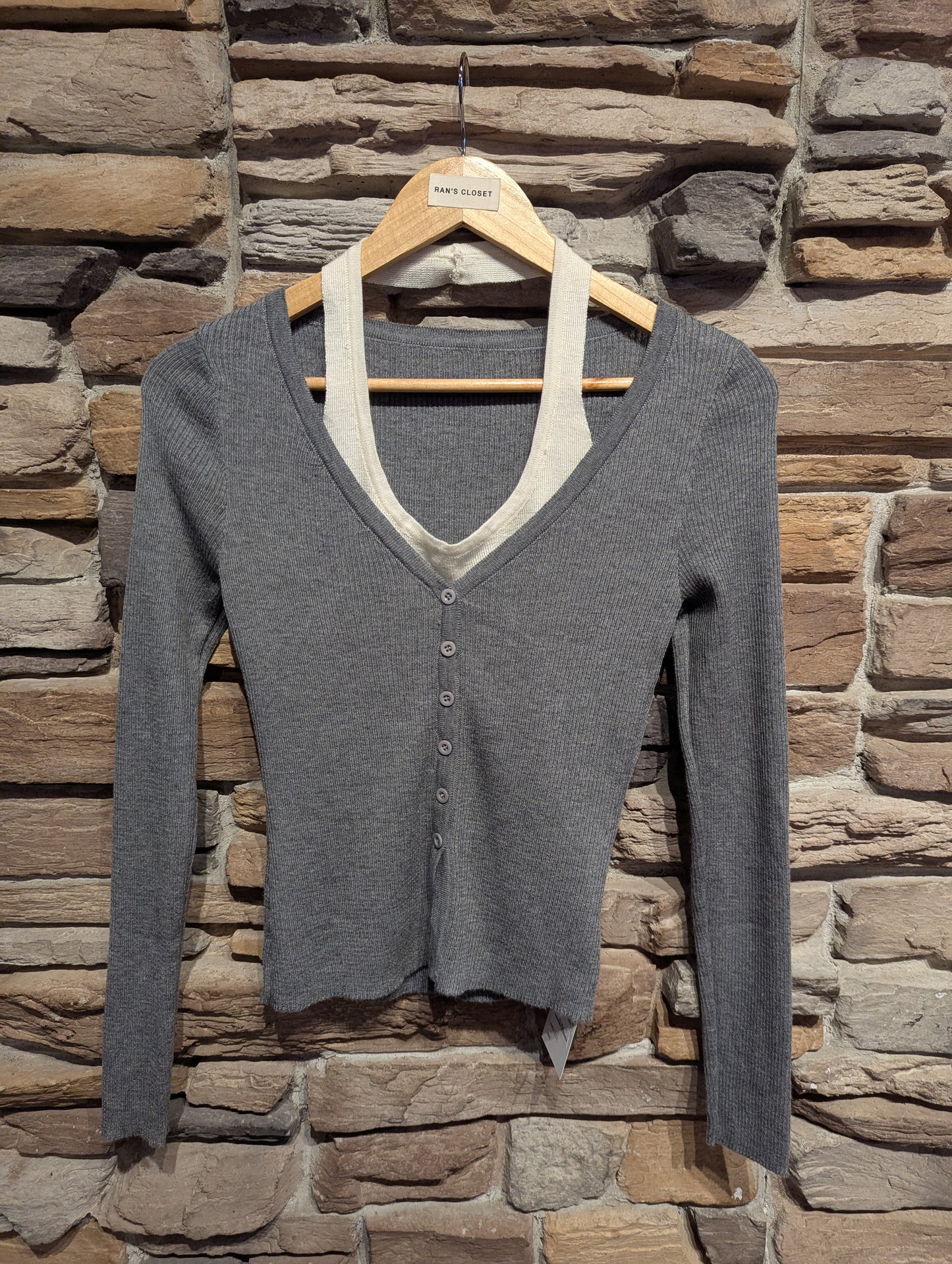 Double Layer Halter and Cardigan Top