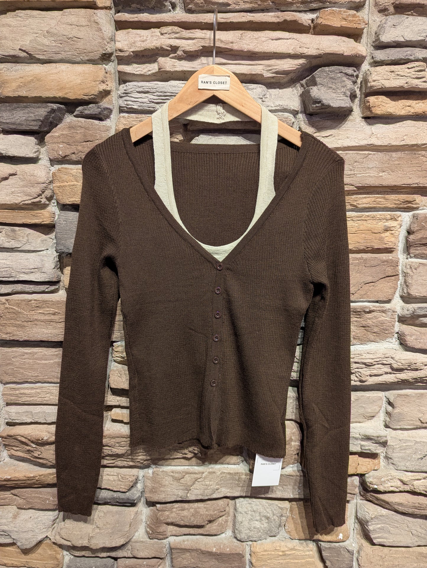 Double Layer Halter and Cardigan Top