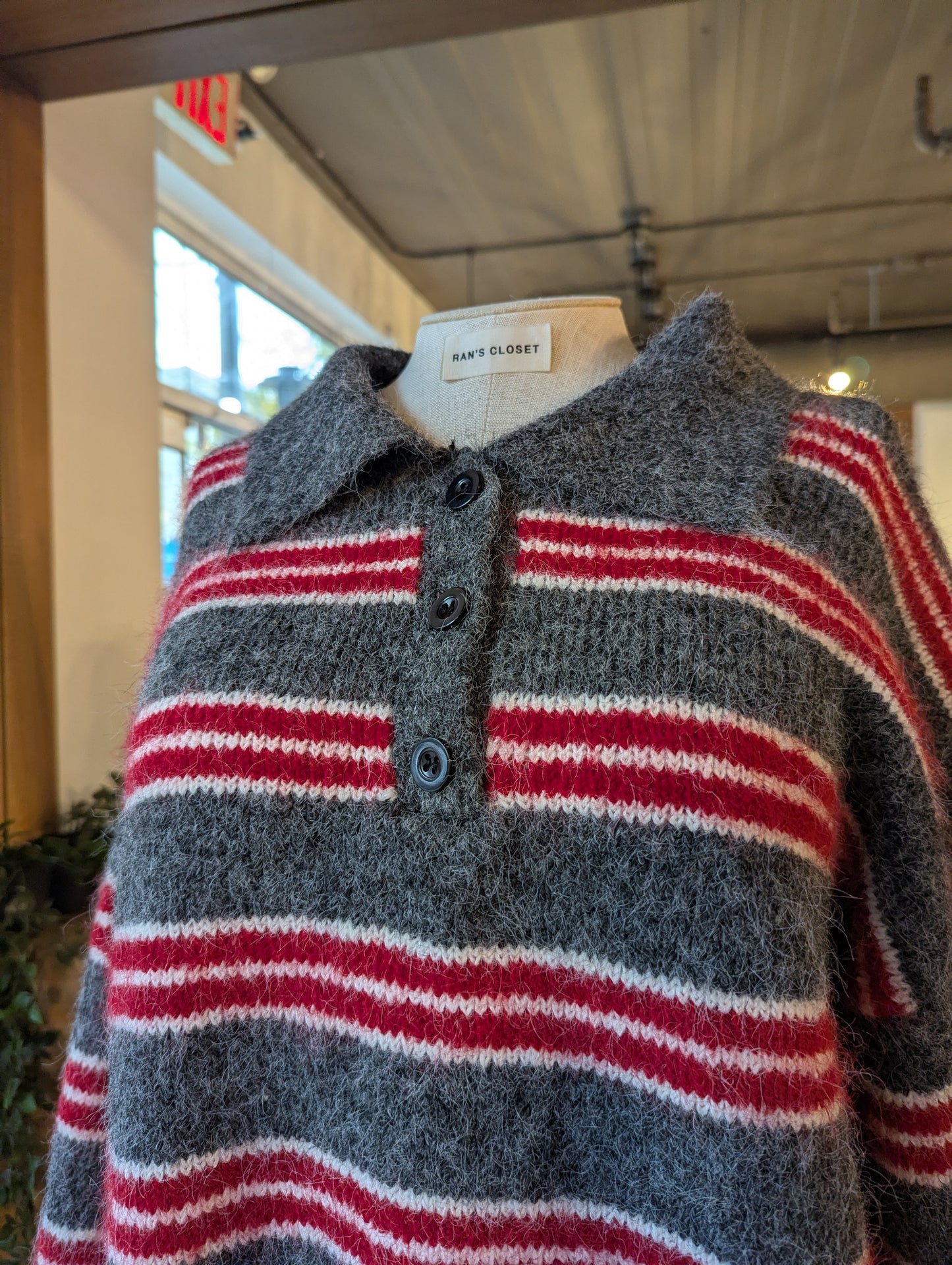 Striped Henley Sweater