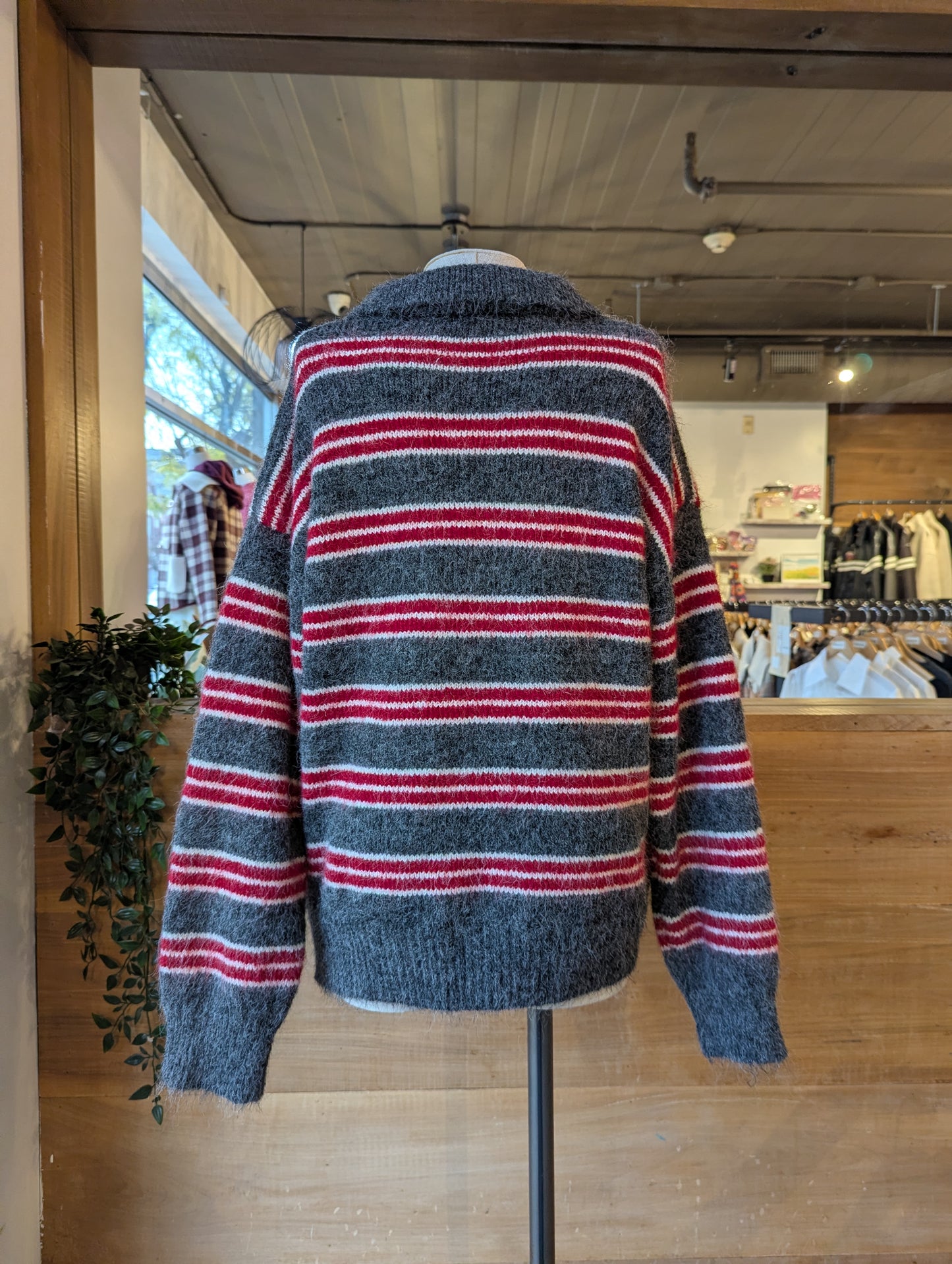 Striped Henley Sweater