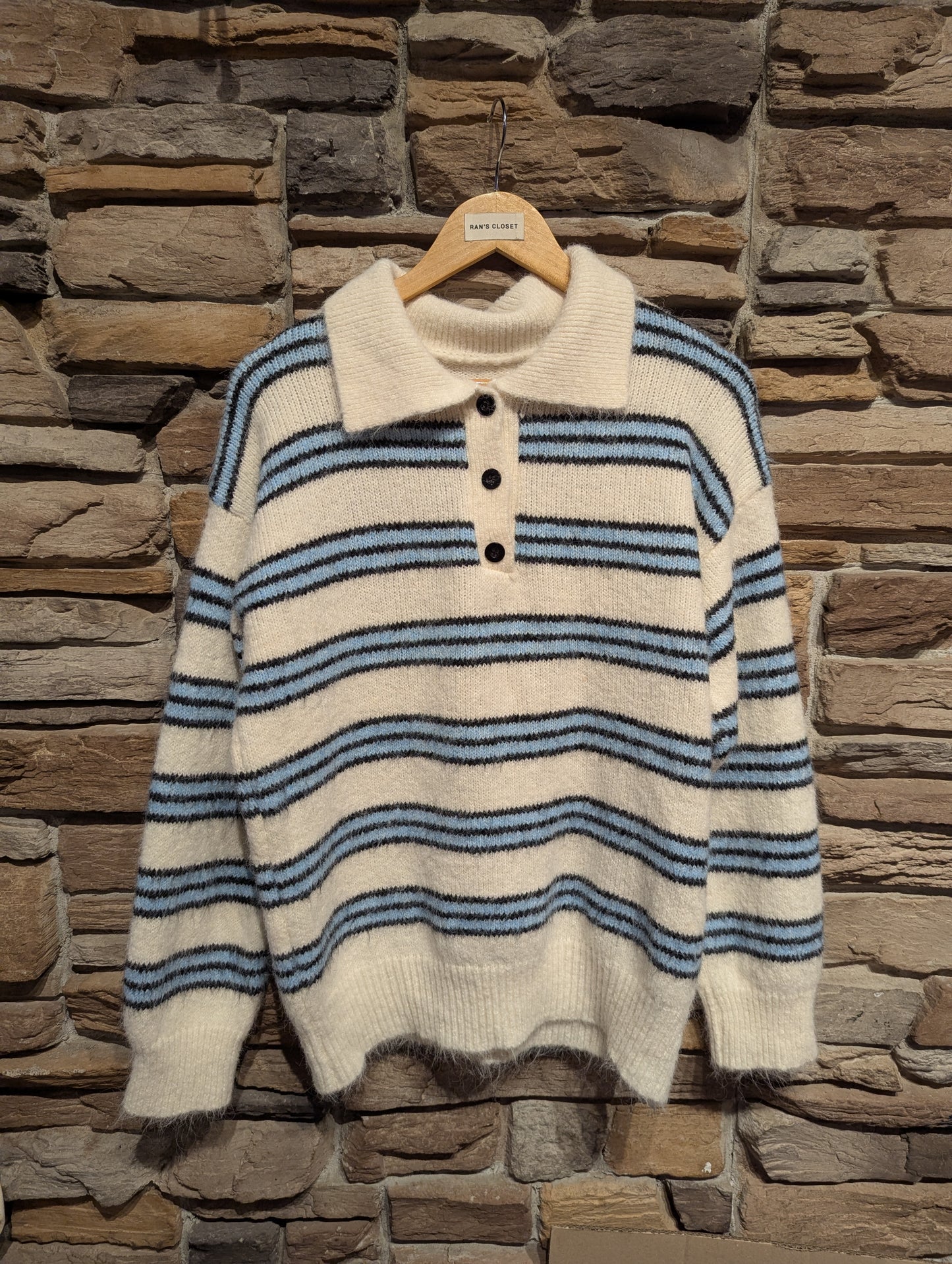 Striped Henley Sweater