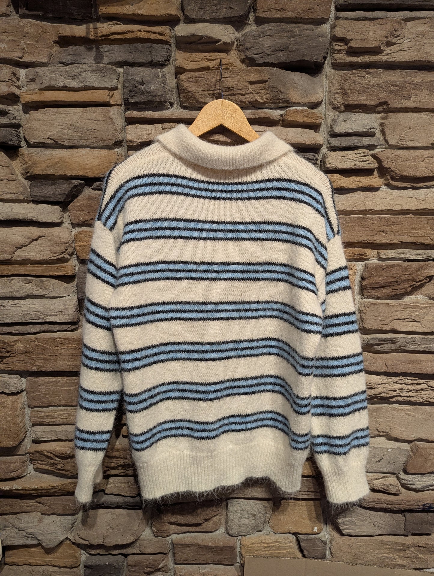 Striped Henley Sweater