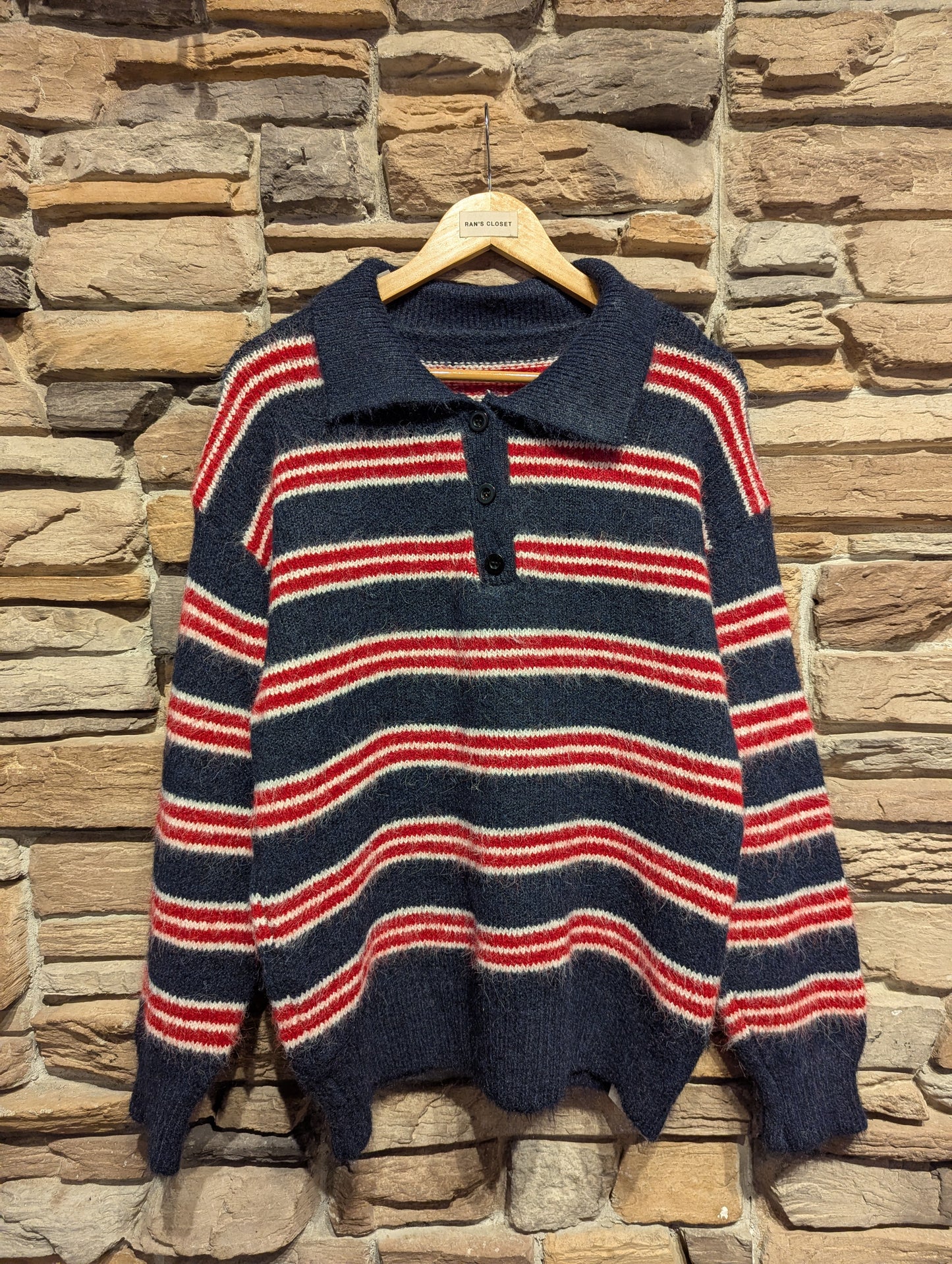 Striped Henley Sweater