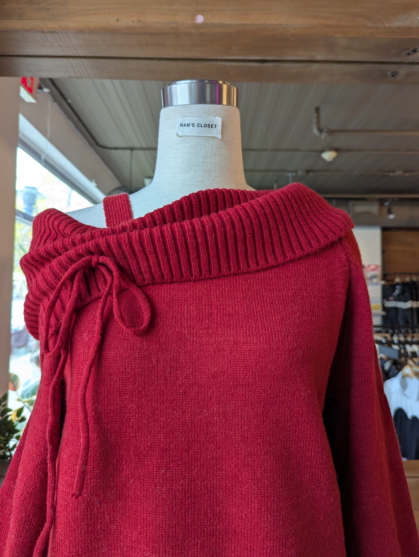 Scrunched Off-Shoulder Sweater