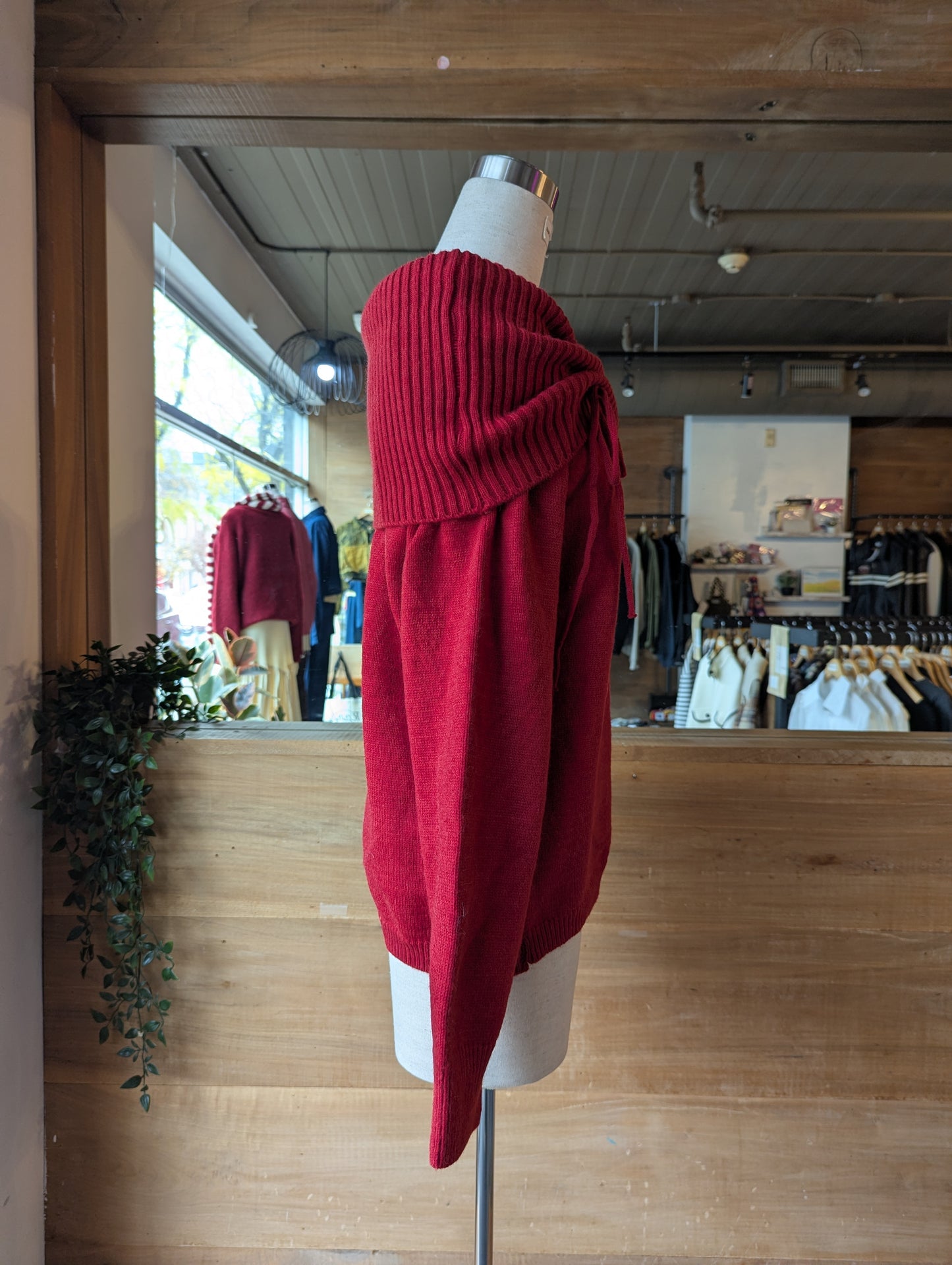 Scrunched Off-Shoulder Sweater