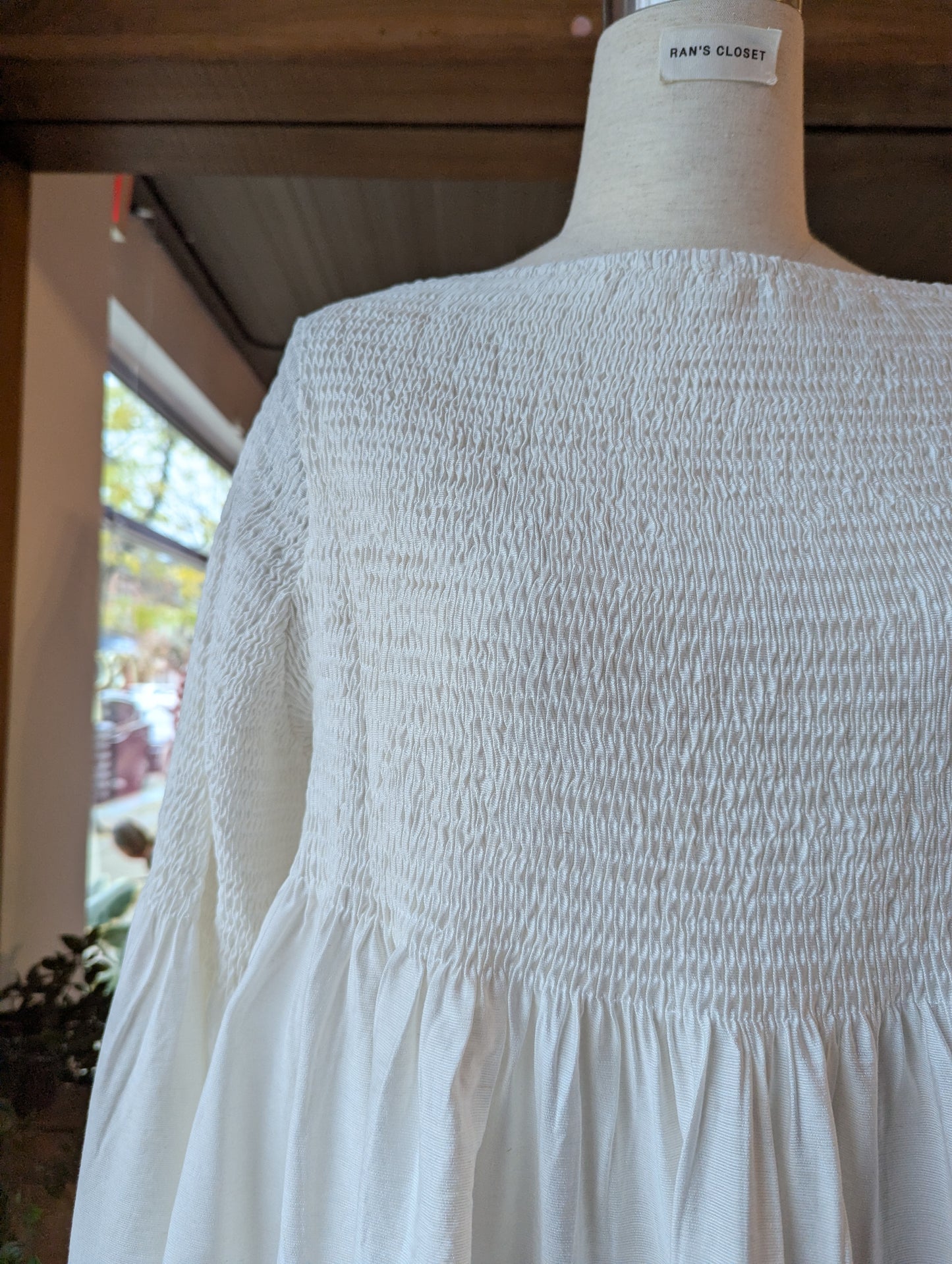 Smocked Billowing Blouse