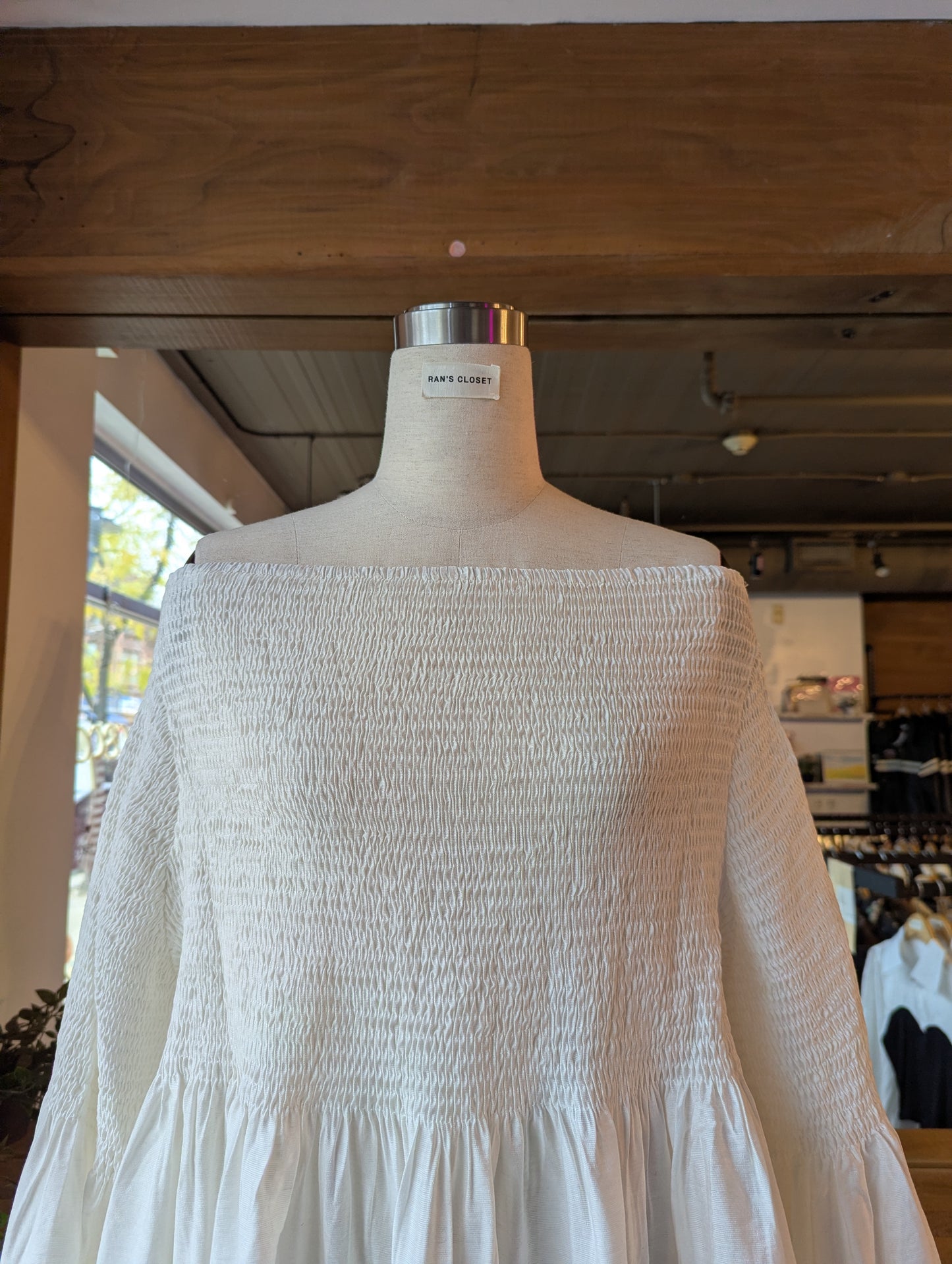 Smocked Billowing Blouse