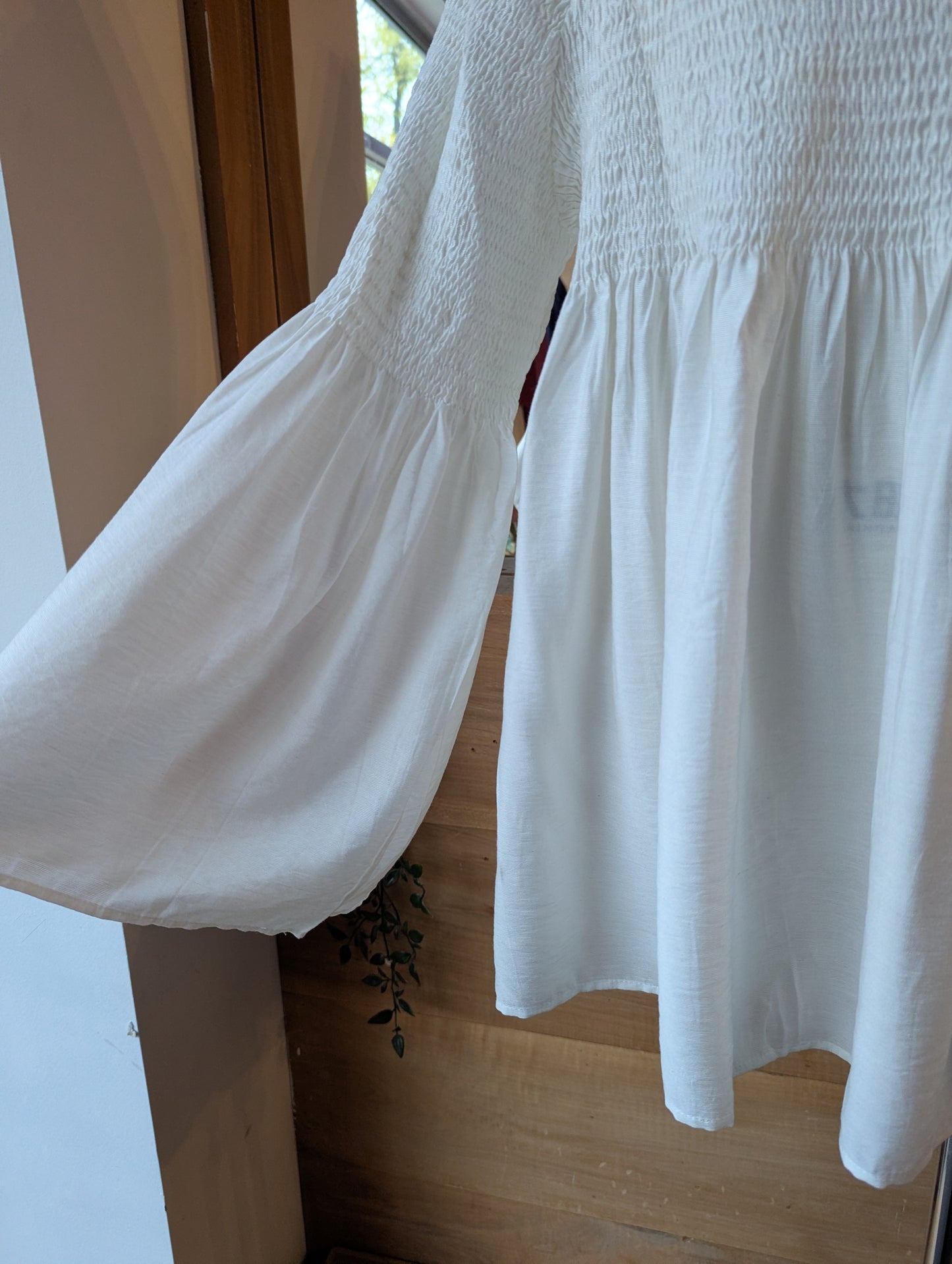 Smocked Billowing Blouse