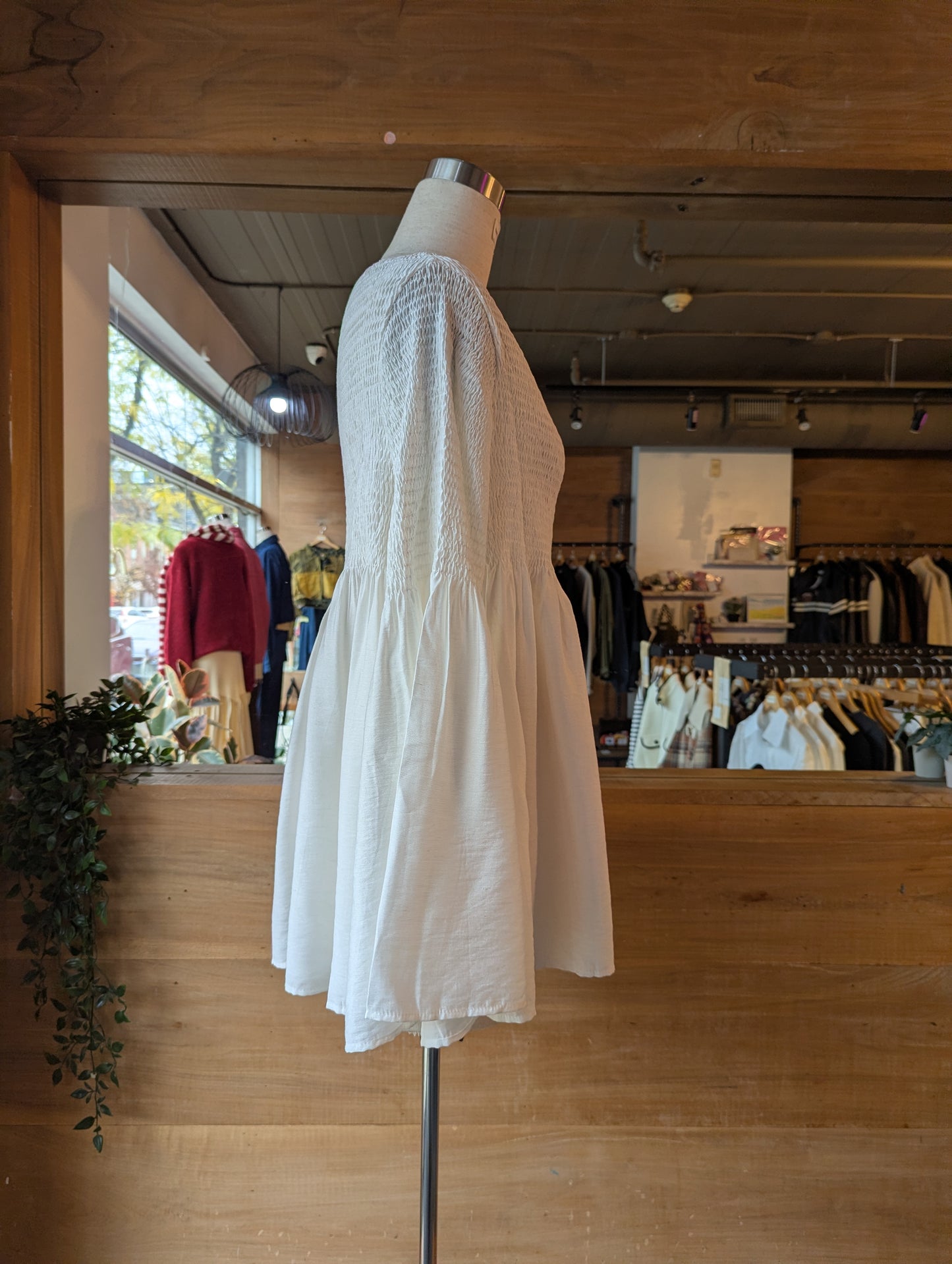 Smocked Billowing Blouse