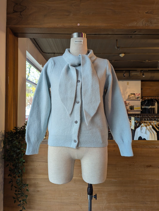 Cardigan with Neck Tie