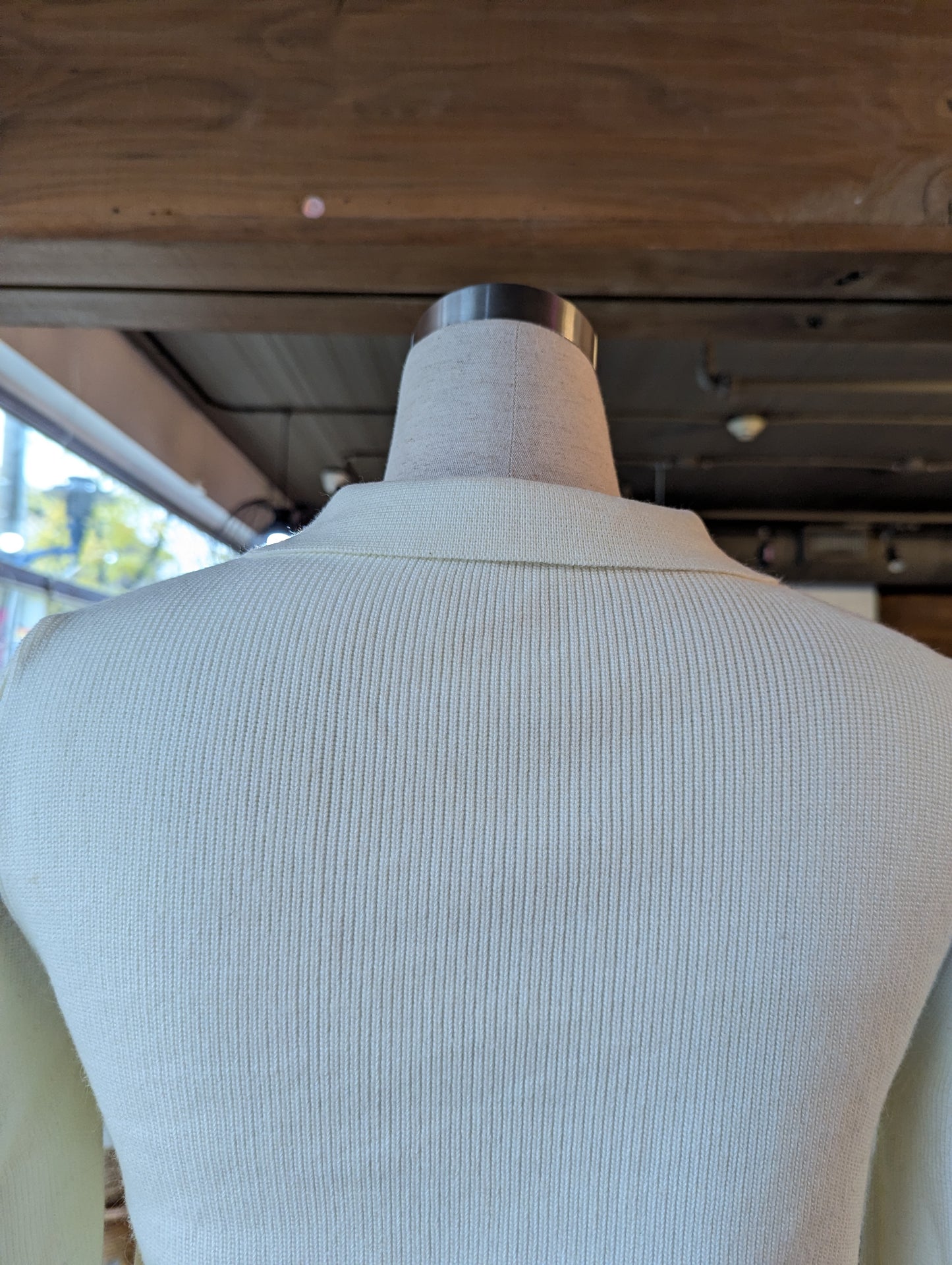 Attached Double Layer Collared Cardigan