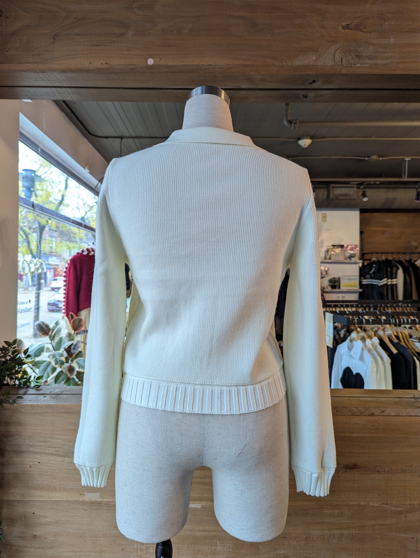 Attached Double Layer Collared Cardigan