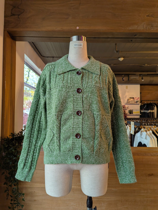 Oversized Collar Cardigan