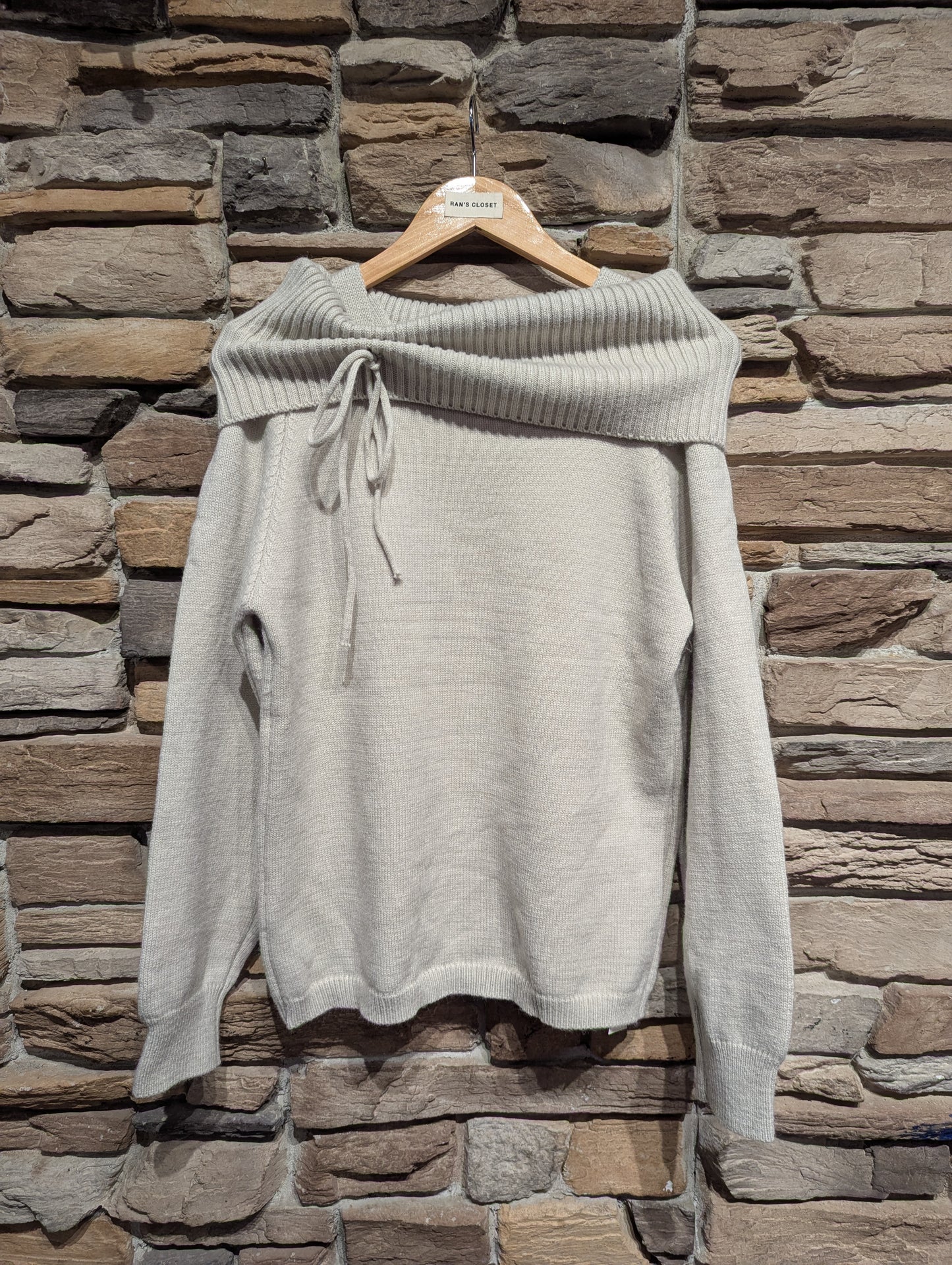 Scrunched Off-Shoulder Sweater