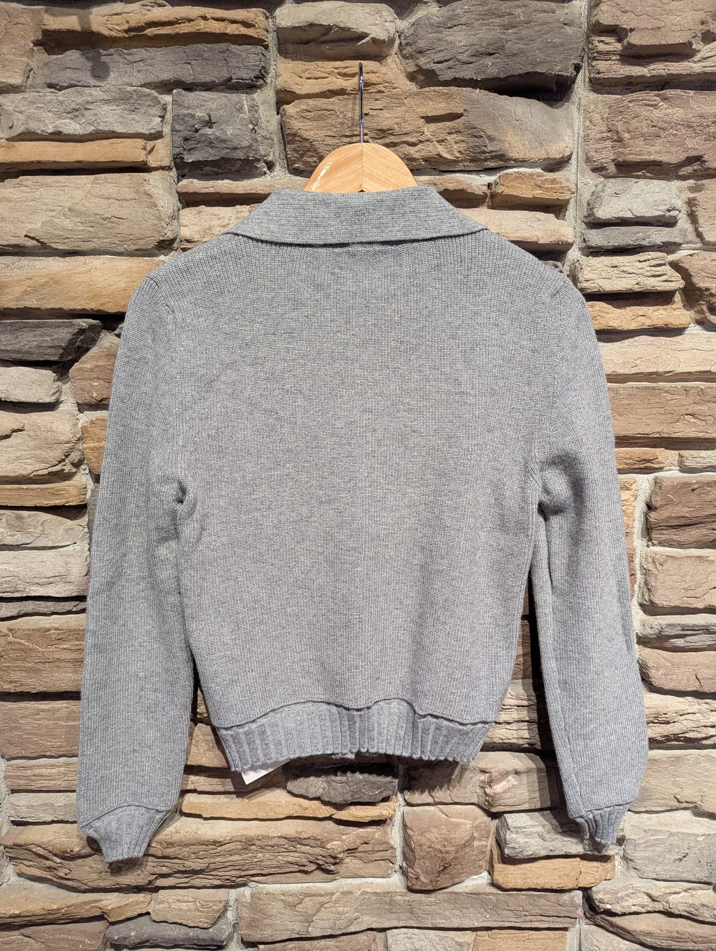 Attached Double Layer Collared Cardigan