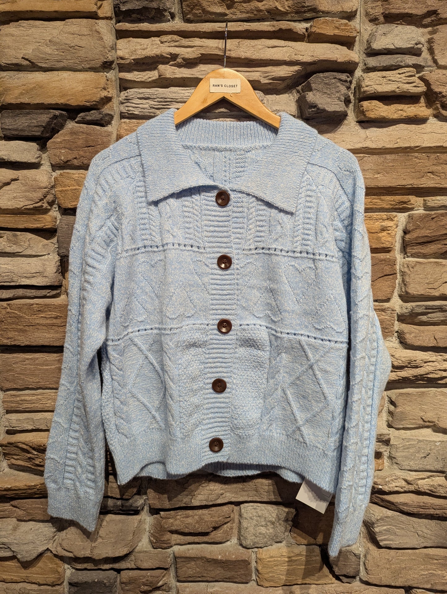 Oversized Collar Cardigan