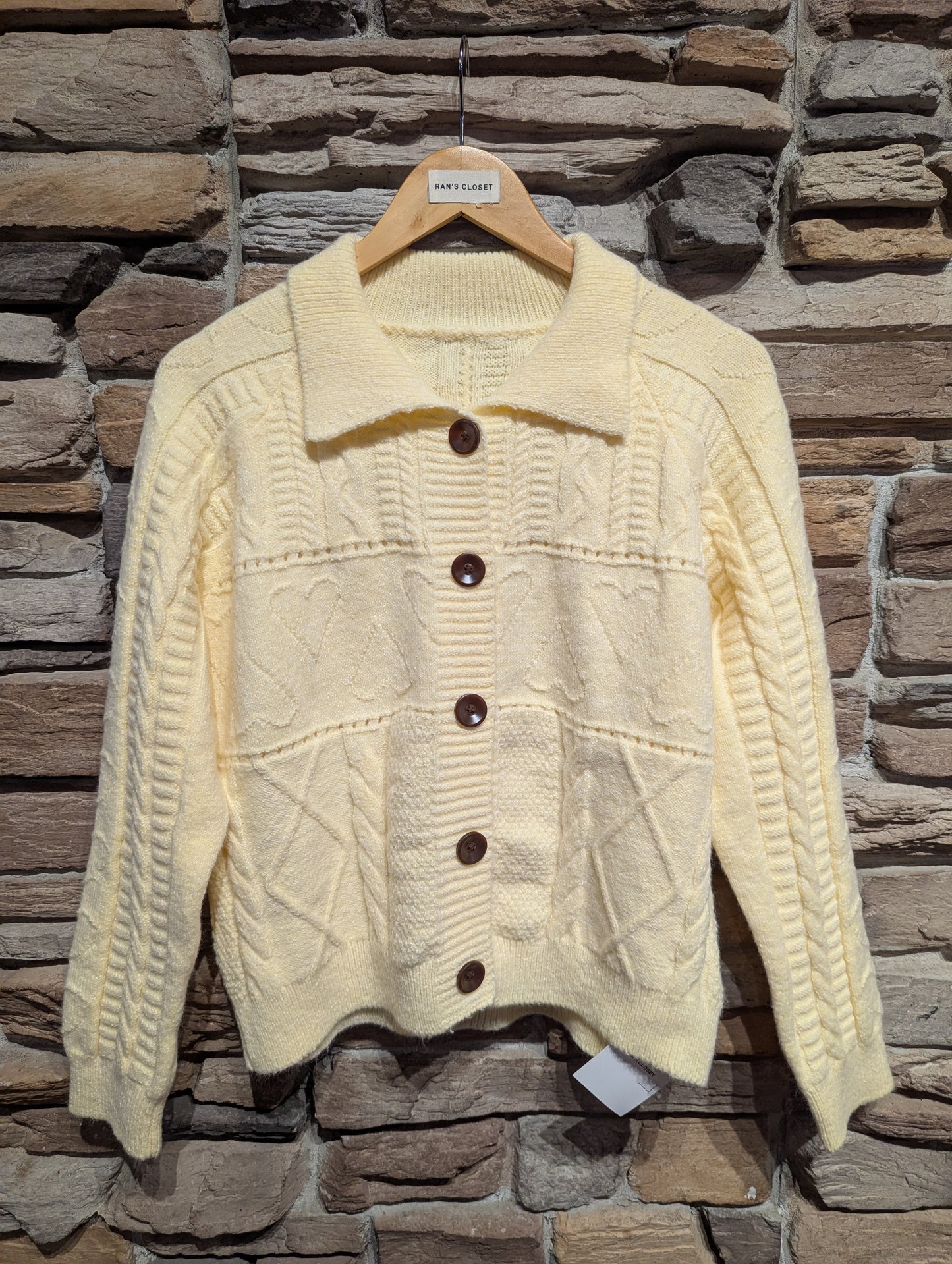 Oversized Collar Cardigan