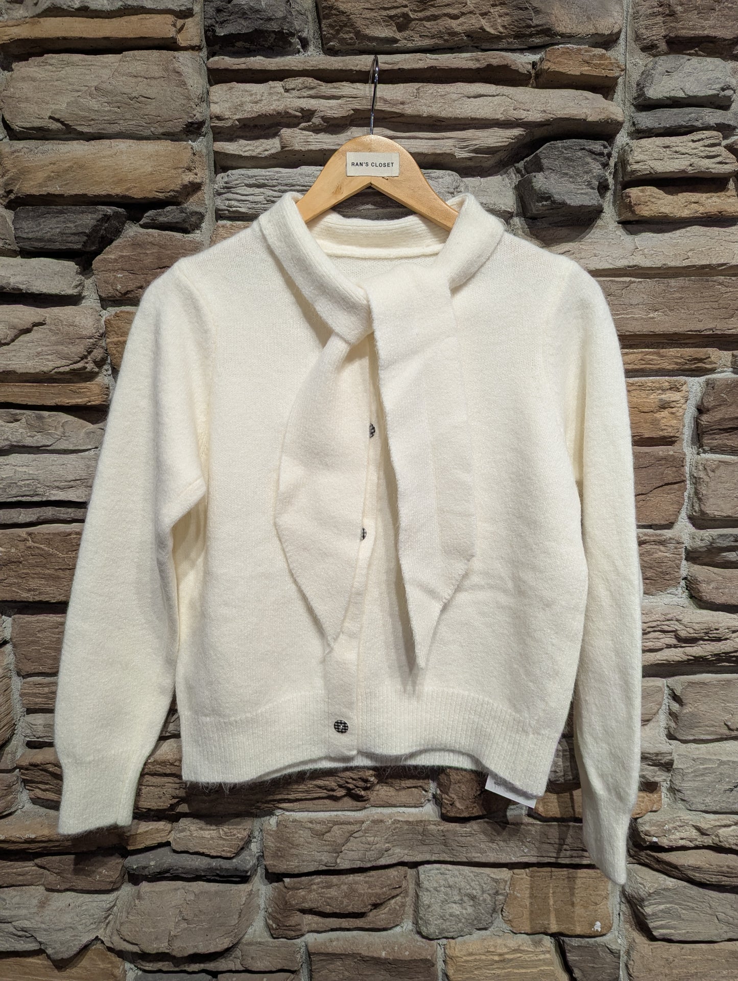 Cardigan with Neck Tie