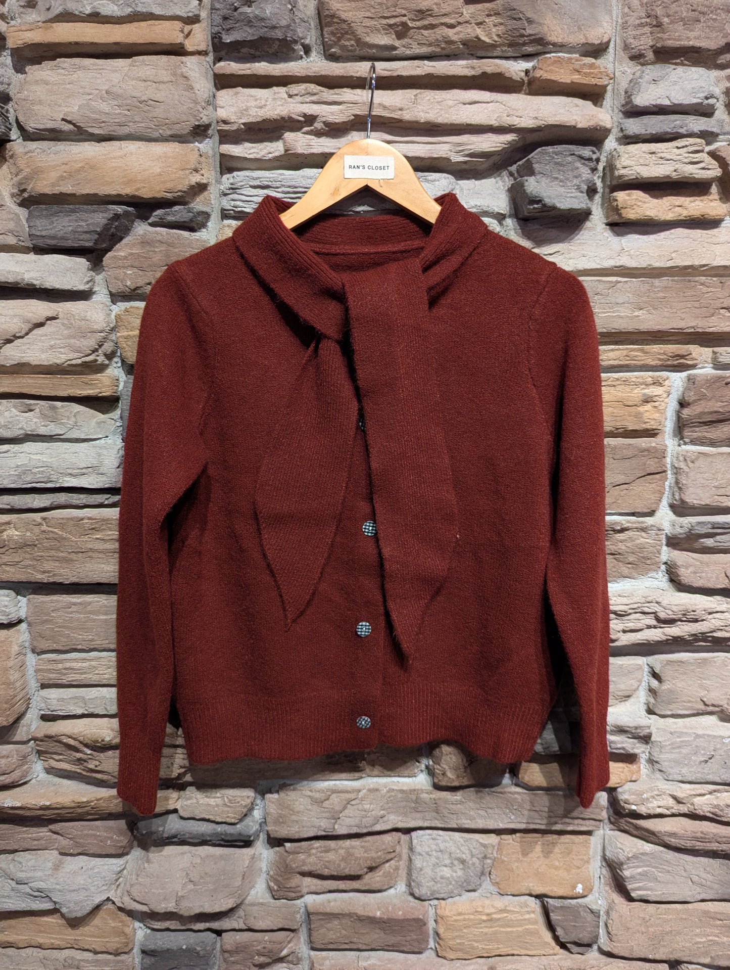 Cardigan with Neck Tie