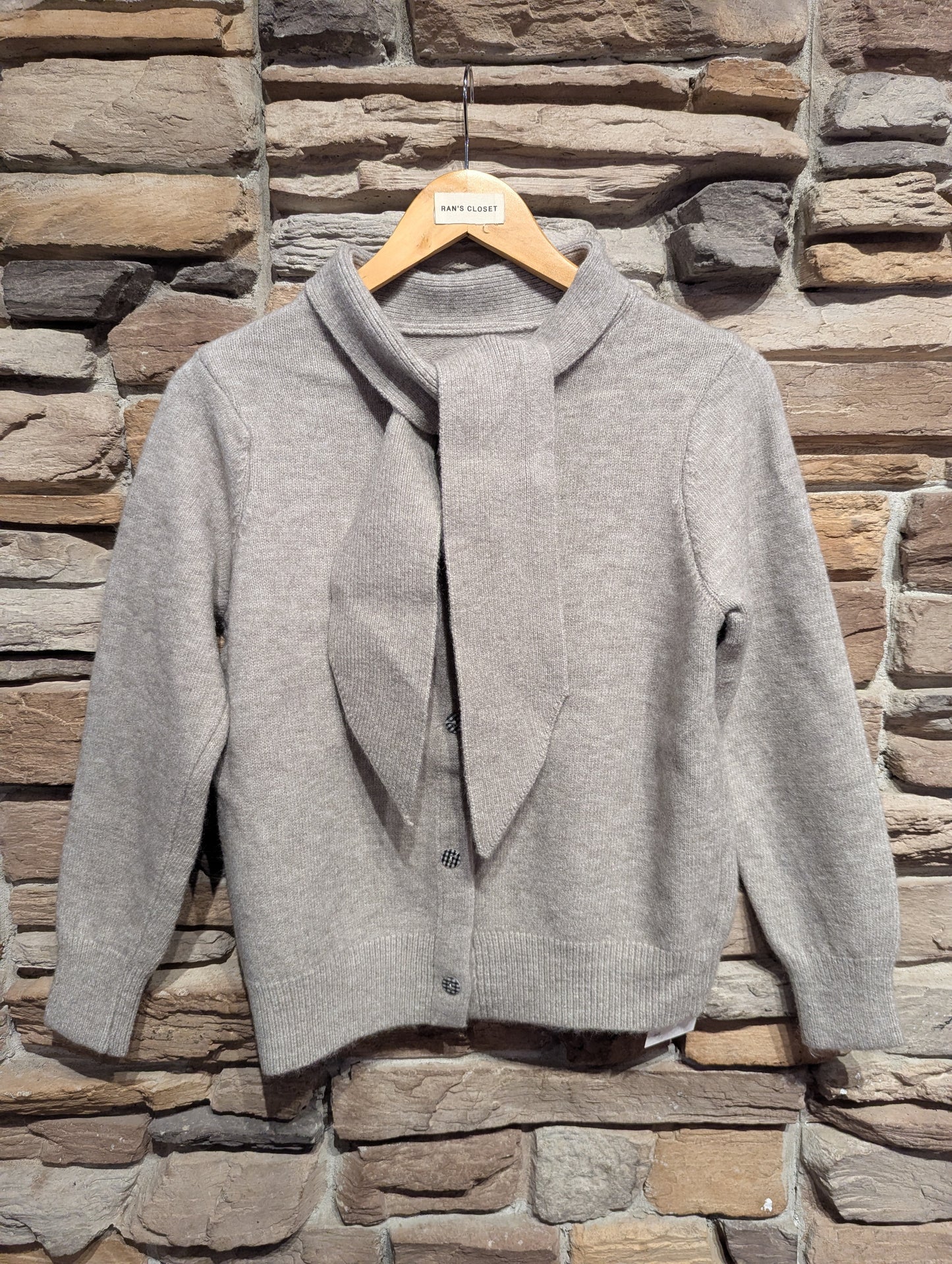 Cardigan with Neck Tie