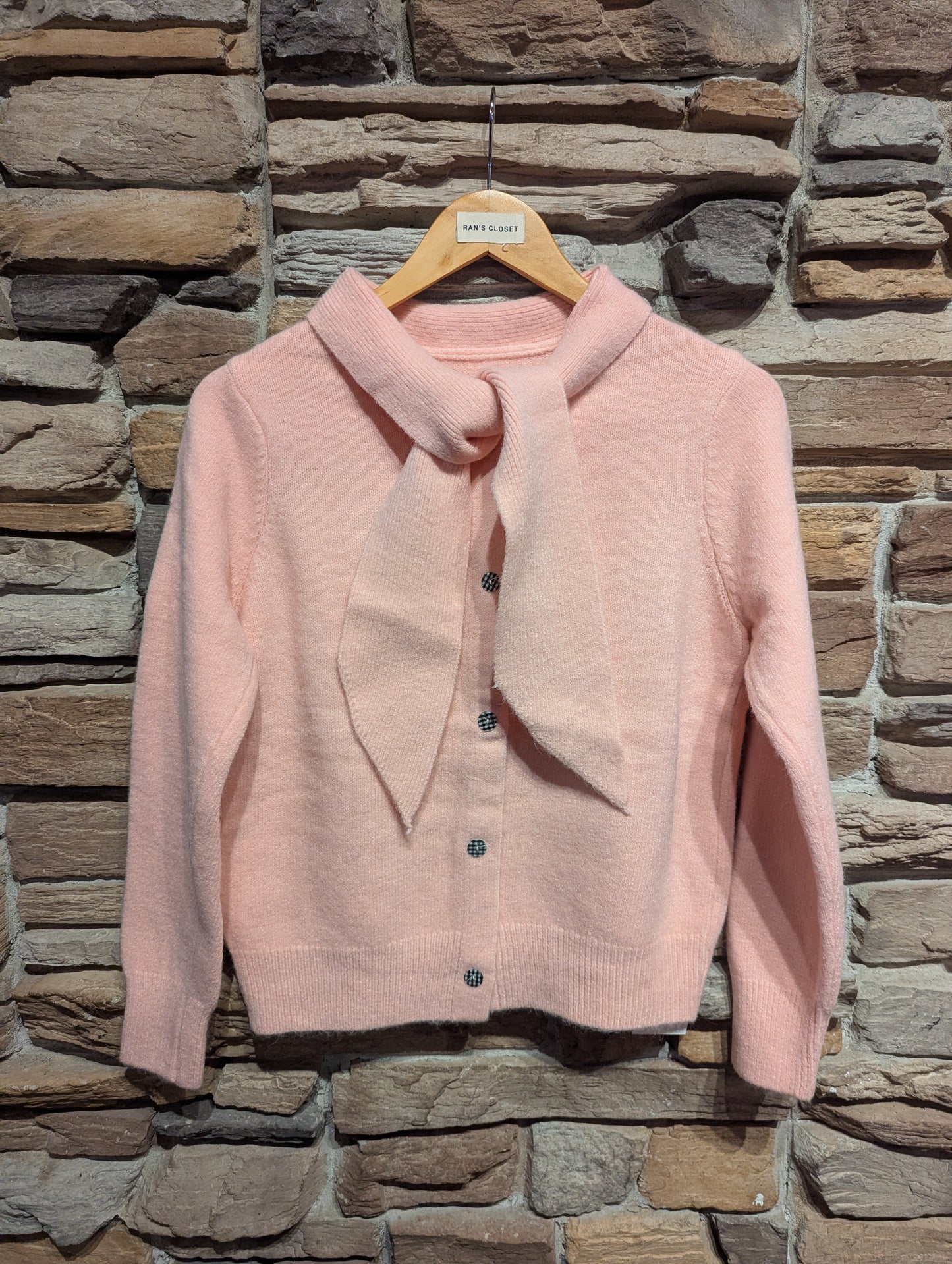 Cardigan with Neck Tie